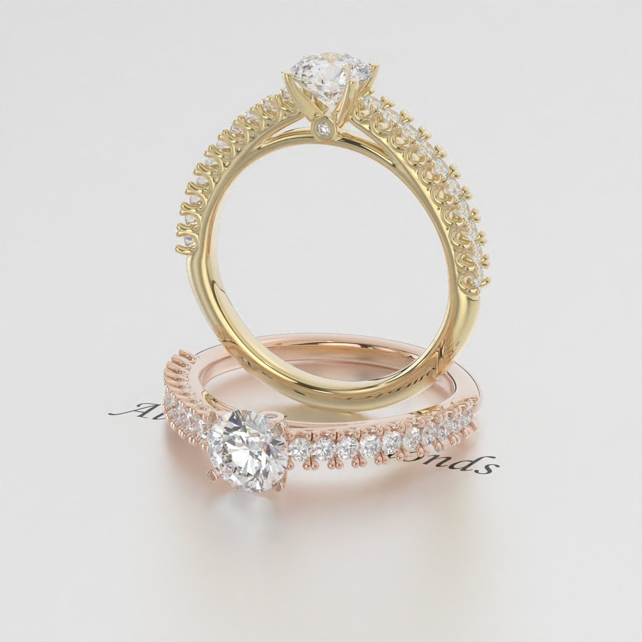 1/4 Ct Lab-Grown Diamond Engagement Ring EF VS/SI Diamond in 14K White Gold, Perfect for Wedding, Anniversary, or Gift for Her