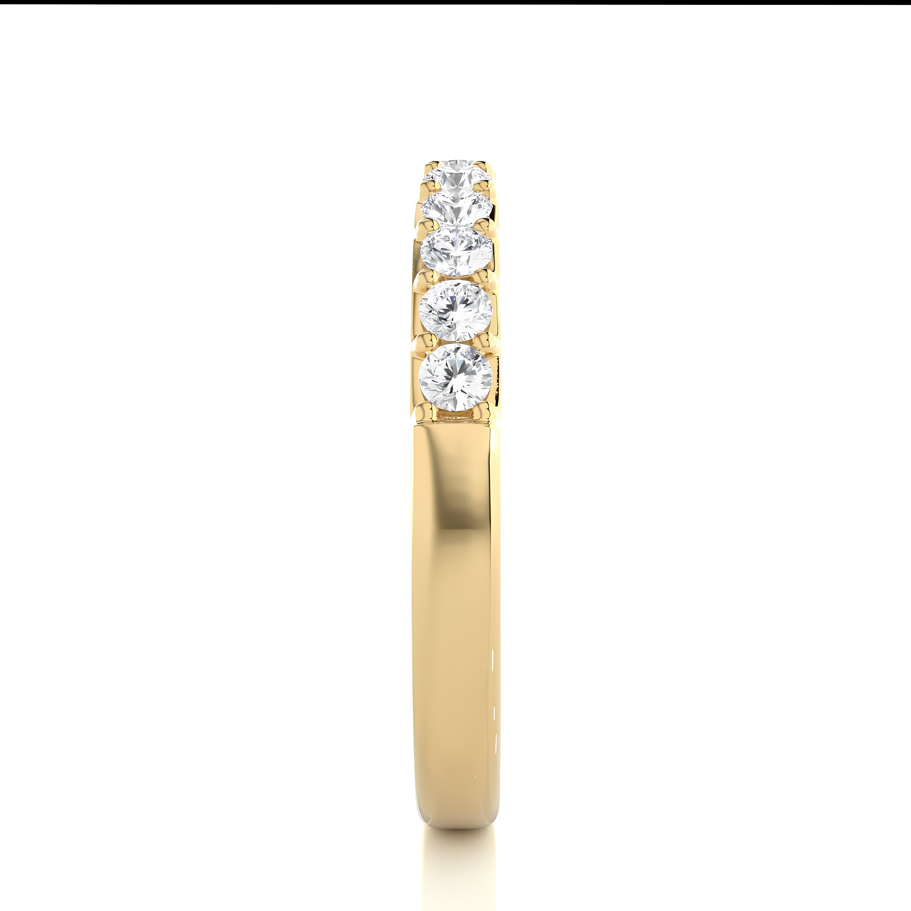 2.50MM Round Cut VS/SI Lab-Grown Diamond Band – Minimalist Full Eternity Wedding Band | 14K Gold, Stackable, Matching, Anniversary Gift for Her