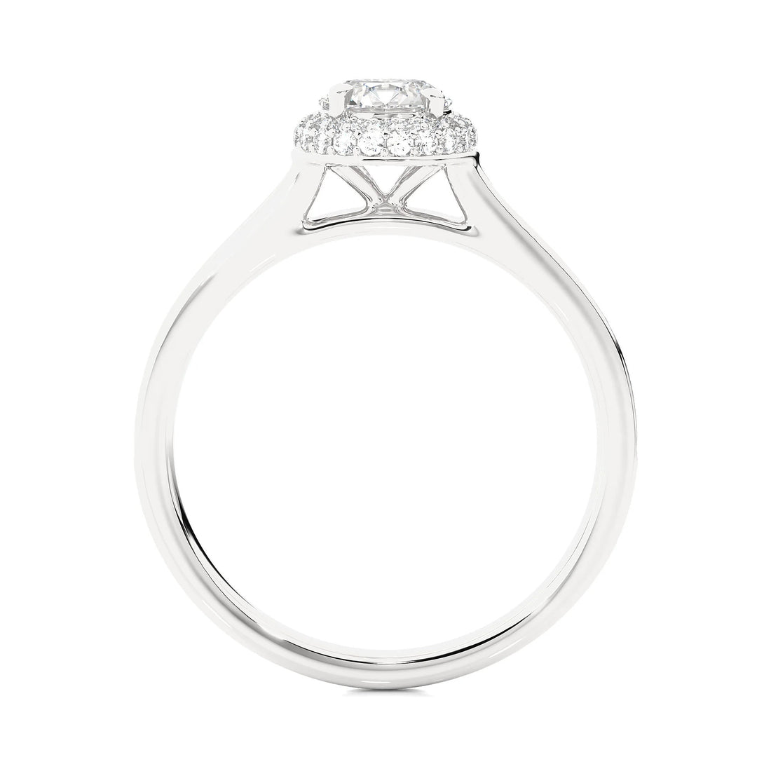 1.00 CT IGI Certified Lab Grown Diamond Double Halo Engagement Ring / EF VS/SI Diamond / 14K Solid Gold Wedding & Anniversary Ring