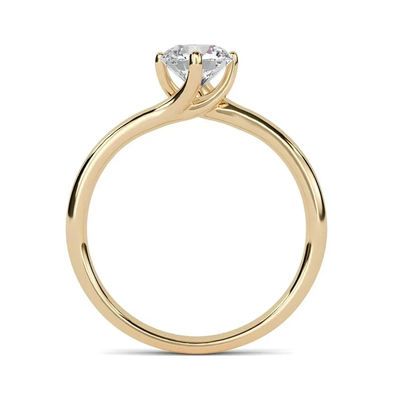 1.15 CT Certified VS/SI Lab Grown Diamond Women's Wedding Ring 925 Sterling Silver With Vermeil Gold