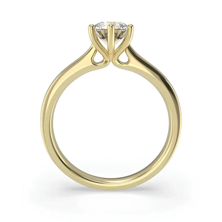 Certified 1.00 CT EF Lab Grown Diamond Nordic Gold Engagement Ring (Demi-Fine)
