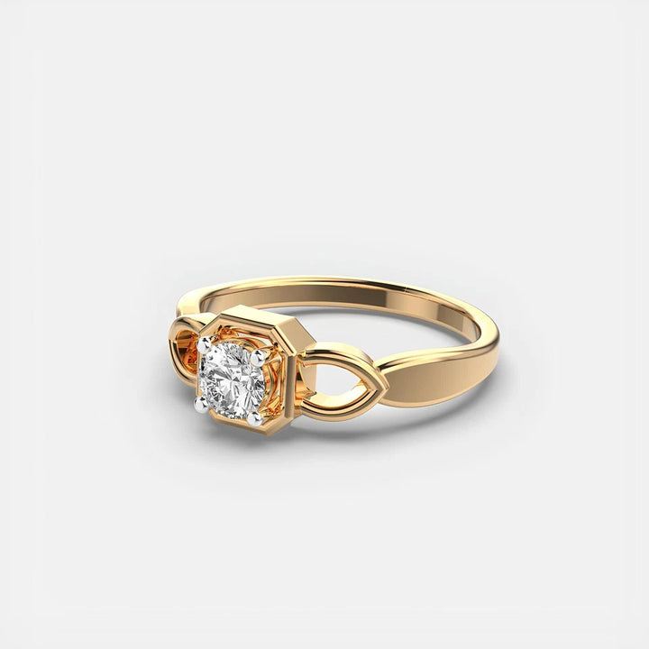 1 CT Certified EF VS/SI Lab Grown Diamond Nordic Gold Wedding Ring (Demi-Fine)