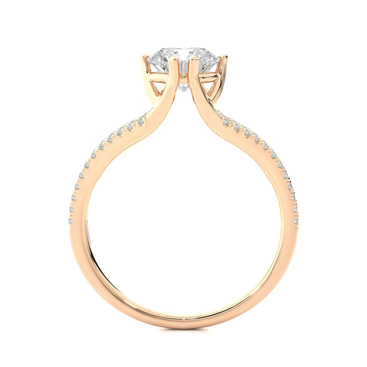 1.30 Ct IGI Certified EF VS/SI Lab Grown Diamond Solitaire Engagement Ring with 6-Prong Setting 14K Gold & Platinum