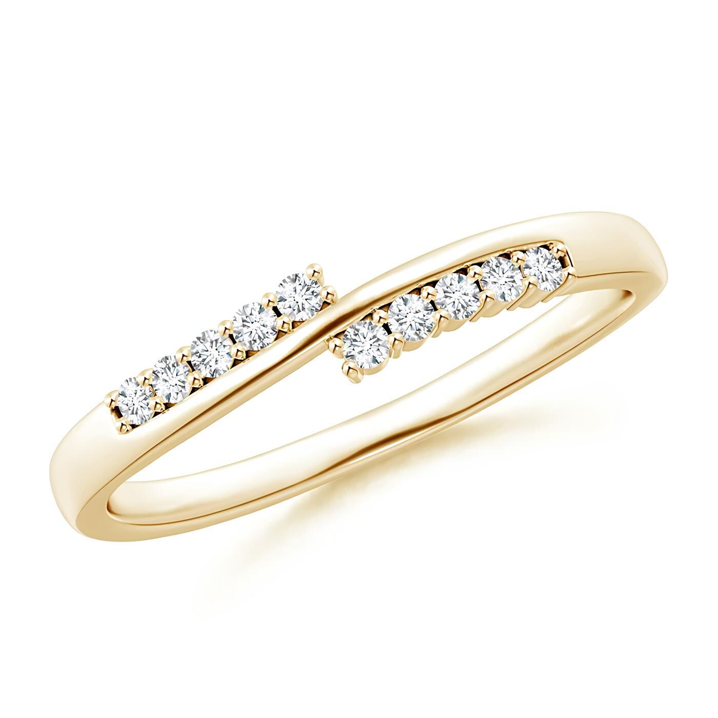 Delicate Diamond Ring Lab Created Diamond 14K Solid Rose Gold Wedding Band Woman's Half Eternity Wedding Ring