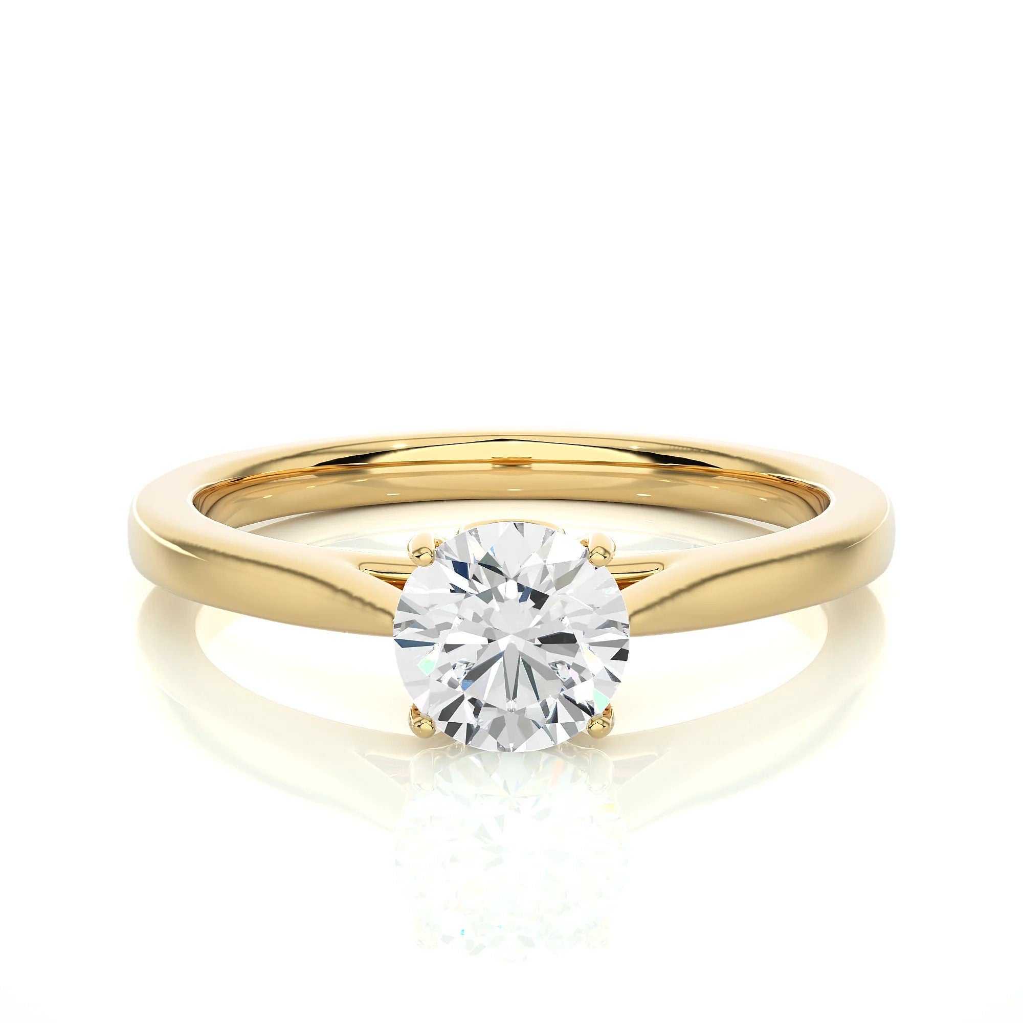 Ethically Sourced EF VS/SI Lab-Grown Diamond Solitaire Engagement or Wedding Ring – IGI Certified Diamond in 14K Real Gold