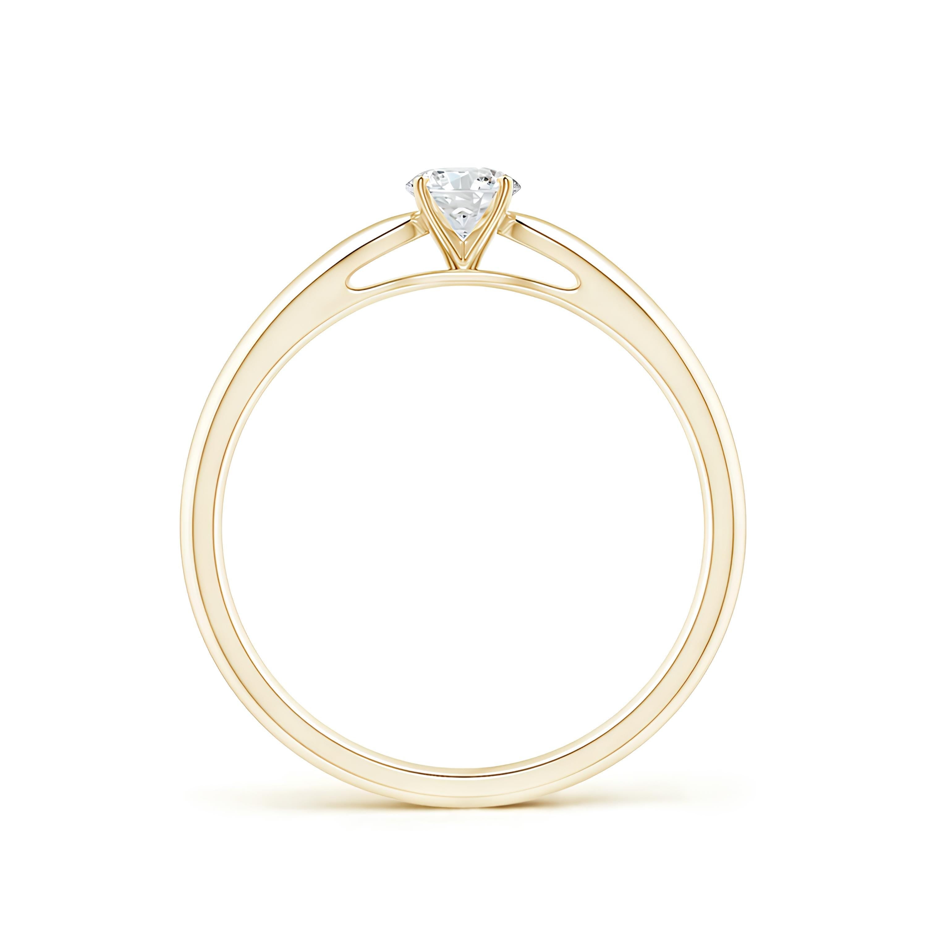 Glam Girl Round Diamond Ring EF VS/SI Lab-Created Diamond Engagement Ring or Wedding Band in 14K Solid Gold