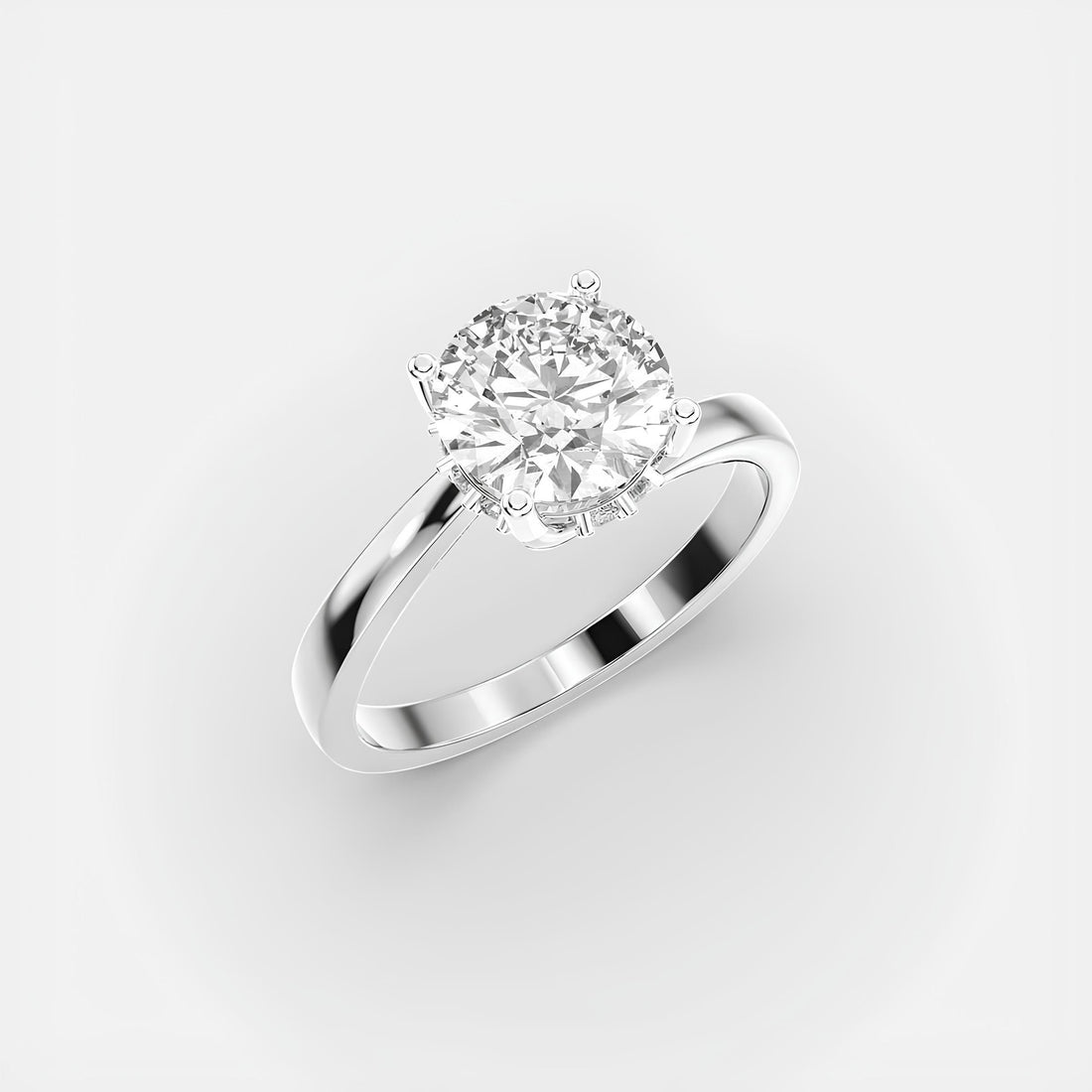 Classic Solitaire Ring – EF VS/SI Lab-Grown Diamond in 14K White Gold, Yellow Gold, or Platinum | Engagement or Wedding Gift