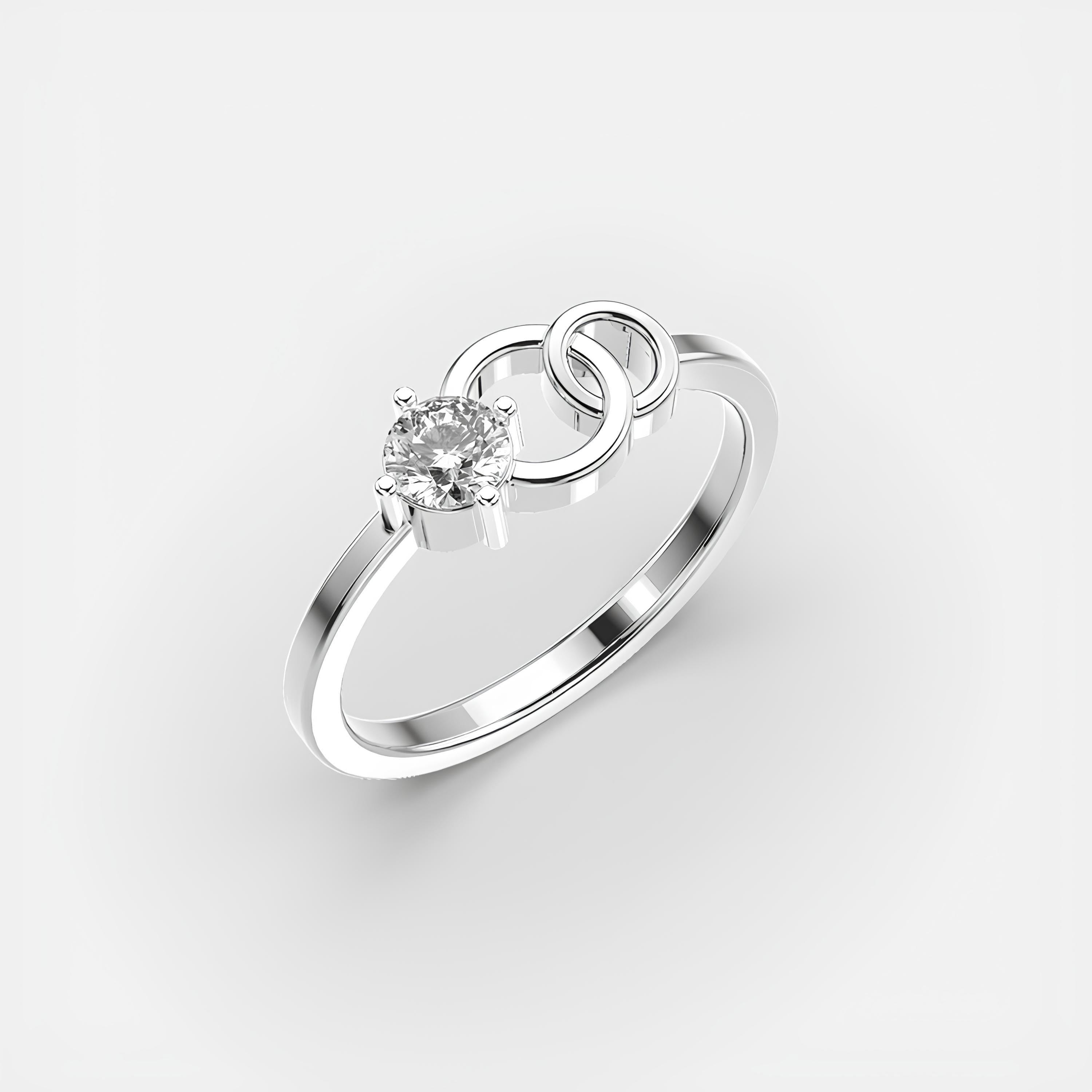 Delicate Round Cut EF VS/SI Lab-Grown Diamond Wedding Band Women’s 14K Solid Gold Diamond Ring