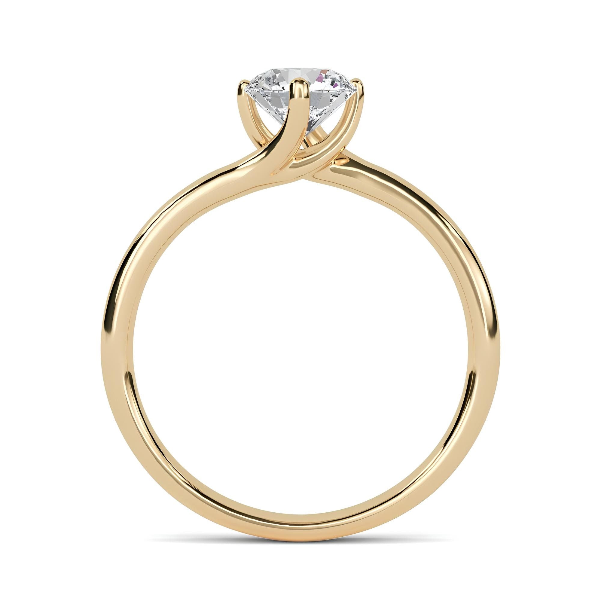 0.25–2.00 CT Round Cut EF VS/SI Lab-Grown Diamond Solitaire Engagement Ring – IGI Certified, Conflict-Free Diamonds in 14K Solid Gold Wedding Ring