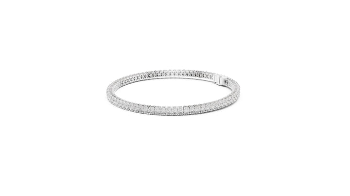 11.85 CT EF VS/SI Lab Grown Oval Cut Diamond Tennis Wedding Bracelet For Women's 14K Yellow Gold