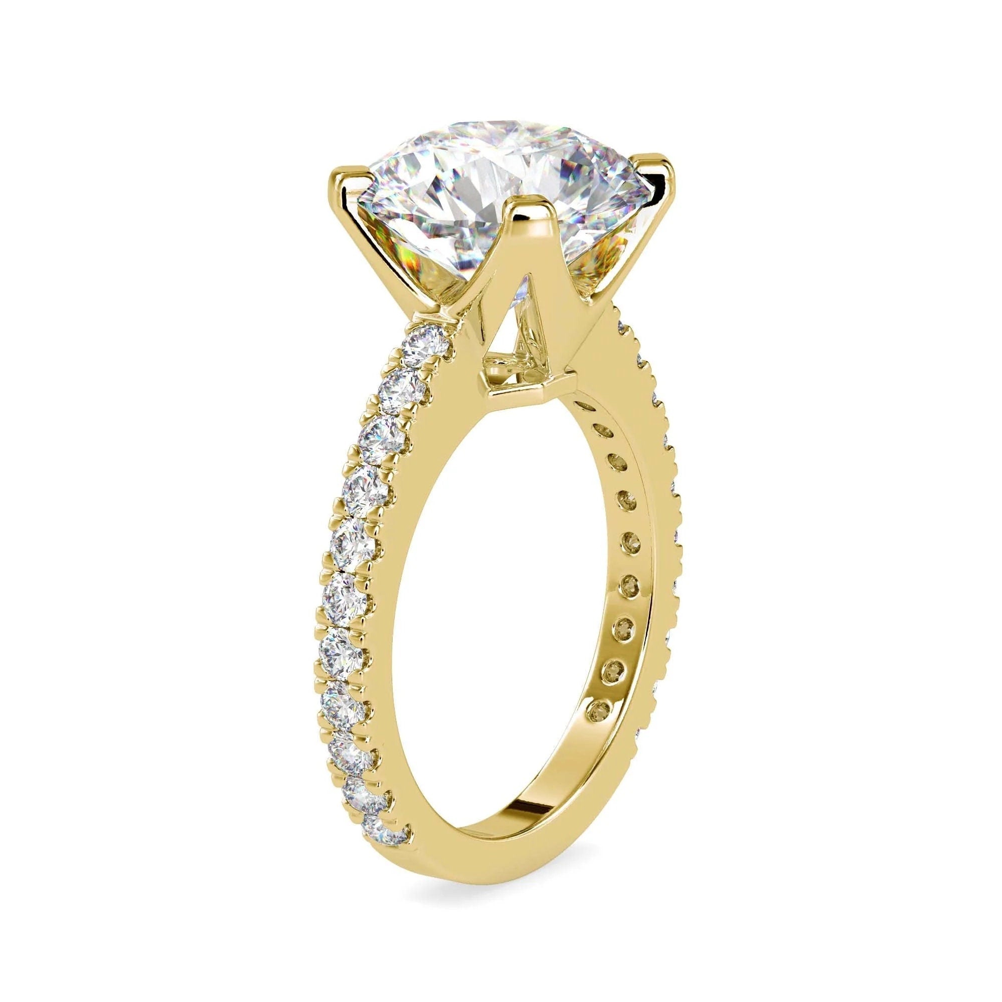 Certified 2.00 CT Lab-Grown Diamond Solitaire Engagement Ring – 14K Solid Gold with Conflict-Free EF VS/SI Diamonds