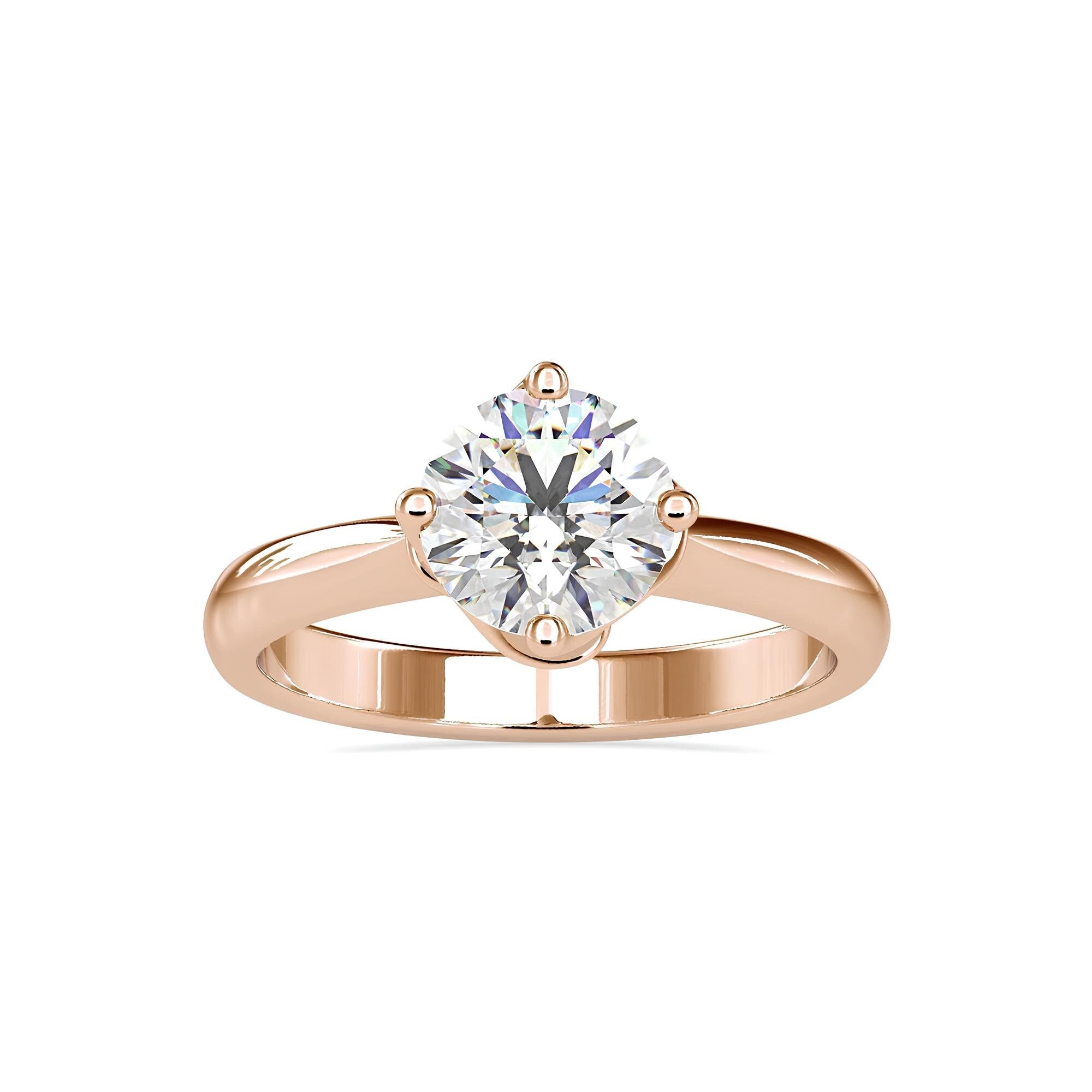 IGI Certified Lab-Grown Diamond Solitaire Engagement Ring (0.25–2.00 Ct) – EF VS/SI Diamond in 14K Real Gold – Ideal for Wedding or Anniversary