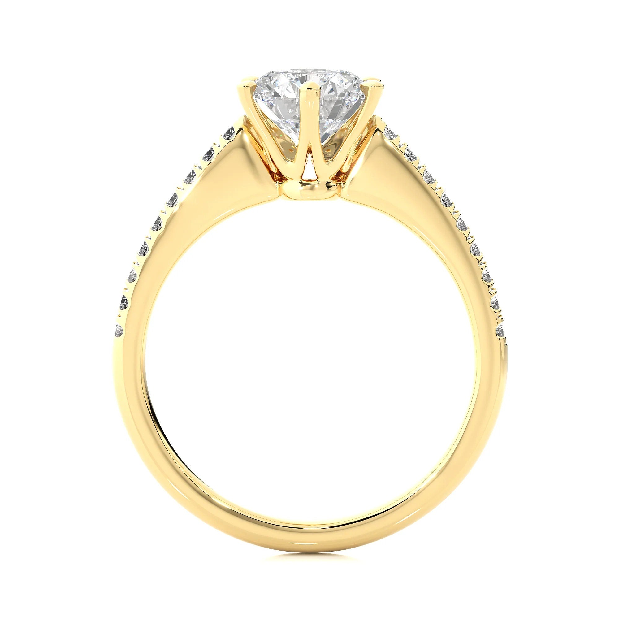 1.50 Ct IGI Certified EF VS/SI Lab Grown Diamond Solitaire Engagement Ring – 6-Prong Setting in 14K Gold or Platinum
