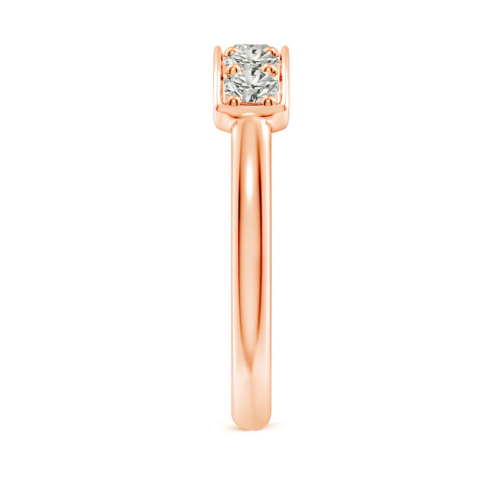 Diamond Bar Ring – EF VS/SI Lab-Created Diamonds in Solid 14K Gold | Women’s Half Eternity Engagement or Wedding Band
