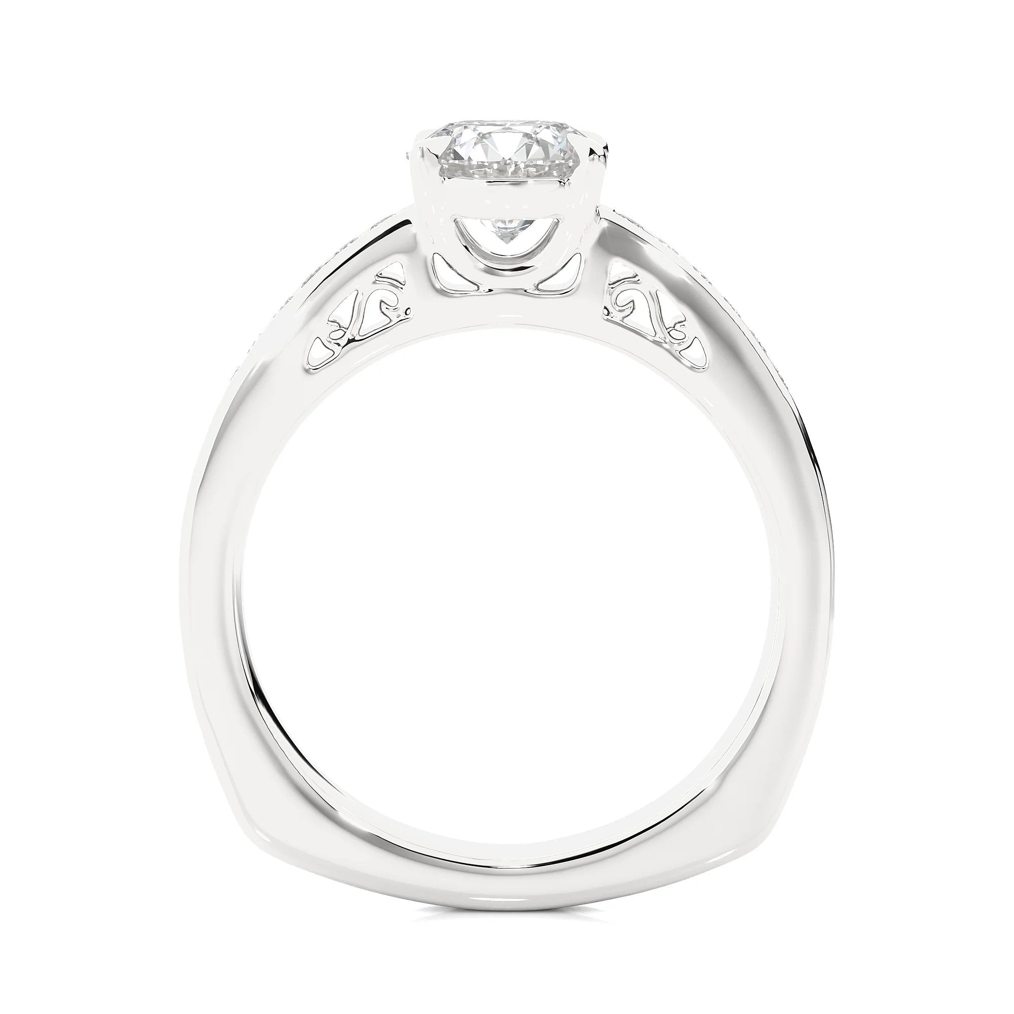 1.00 CTW IGI Certified EF VS/SI Lab-Grown Diamond Solitaire Engagement Ring in Elegant Basket Setting / 14K Real Gold / Conflict-Free Diamond Ring