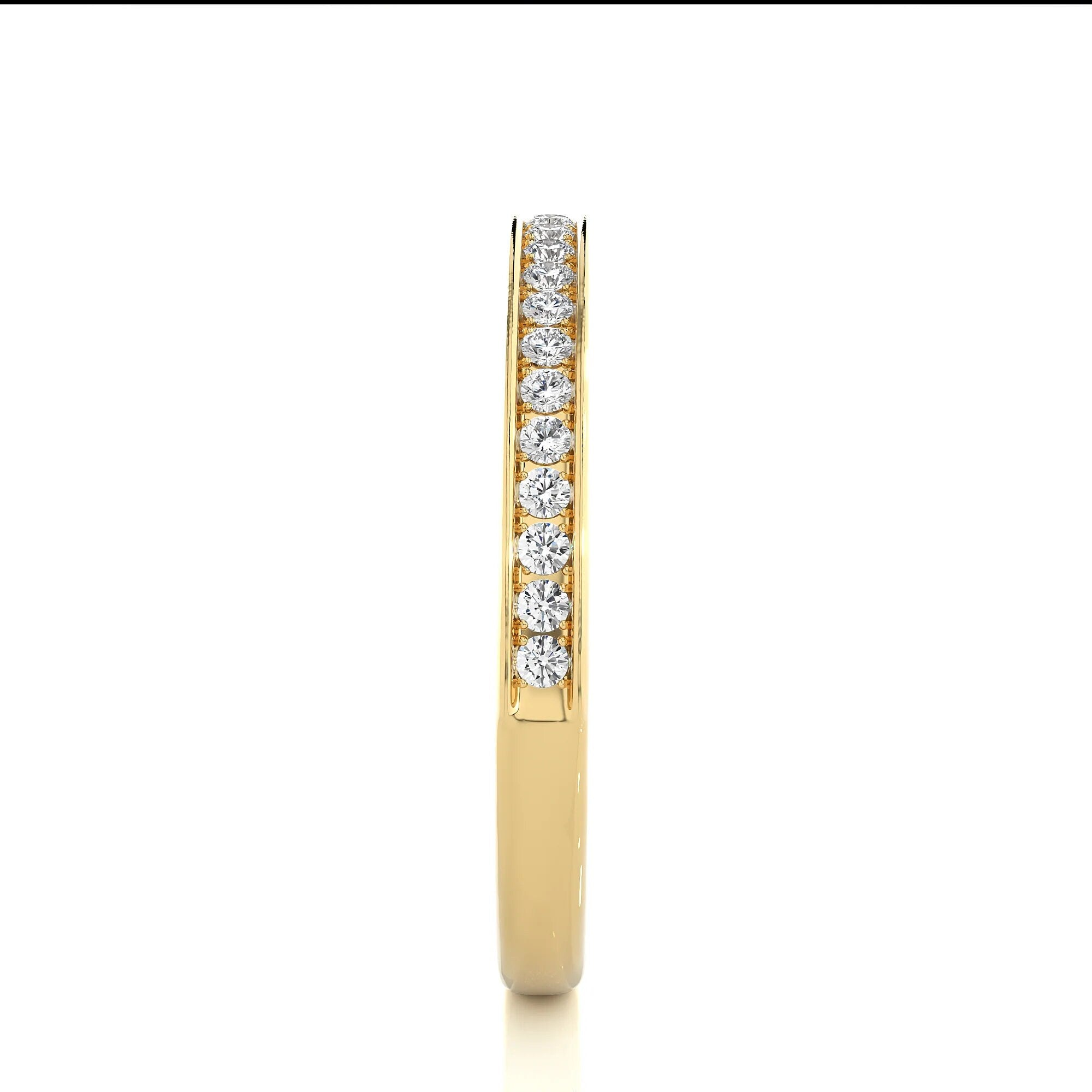 1.75mm Micro Pavé EF VS/SI Lab-Grown Diamond Eternity Ring – Delicate Half Eternity Wedding Band, Stackable Anniversary Gift for Her