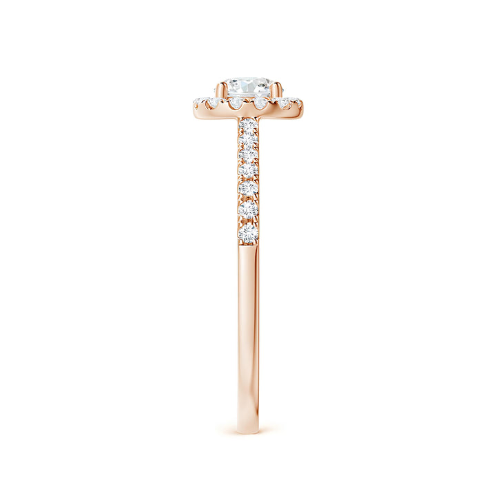 1.00 CTW Round Lab-Grown Diamond Twisted Halo Ring Certified EF VS/SI Engagement or Wedding Band for Women in 14K Gold