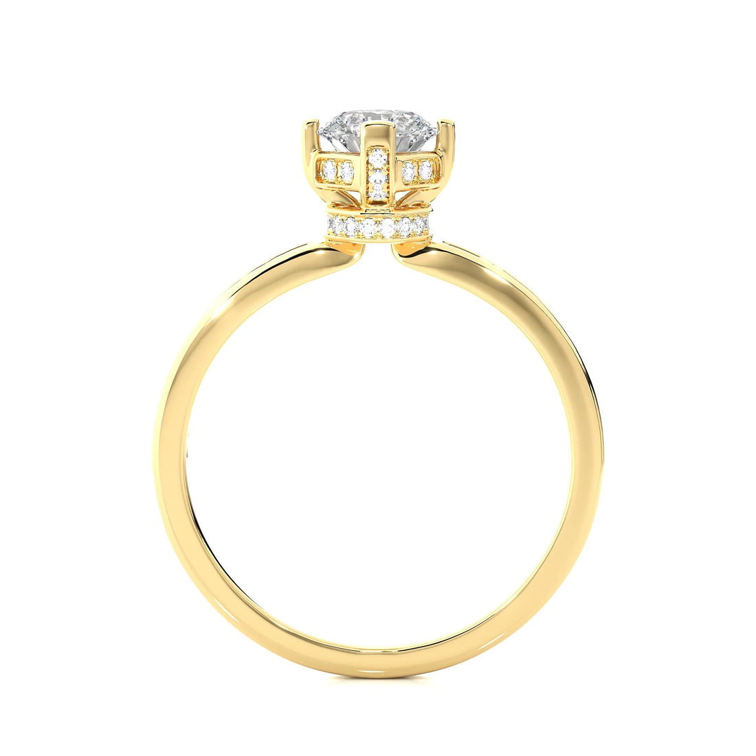 Dazzling 1.00 Ct IGI Certified Lab Grown Diamond Solitaire Exquisite Engagement Ring - Luxurious 14k Gold & Platinum Conflict Free Wedding Band