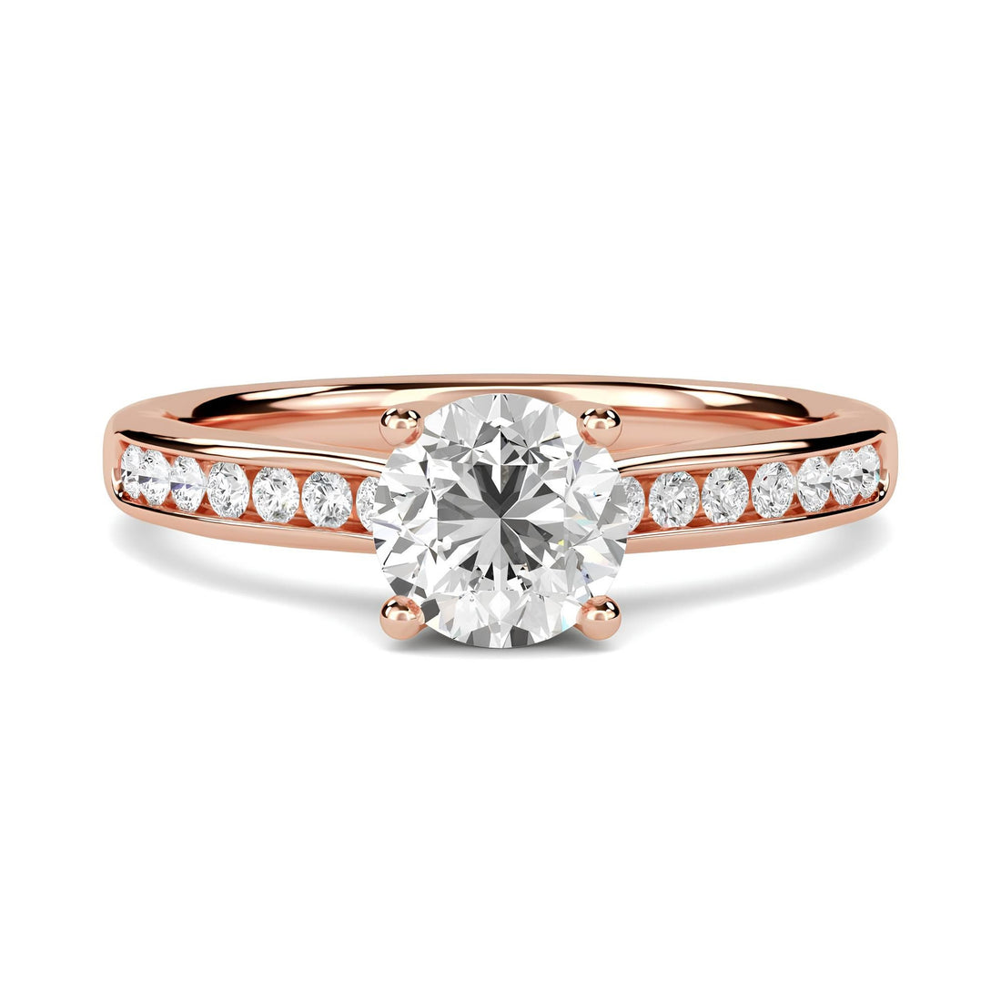 1.00 TCW Round Cut EF VS/SI Lab-Grown Diamond Ring – Platinum Engagement or Wedding Band for Women, Anniversary Gift