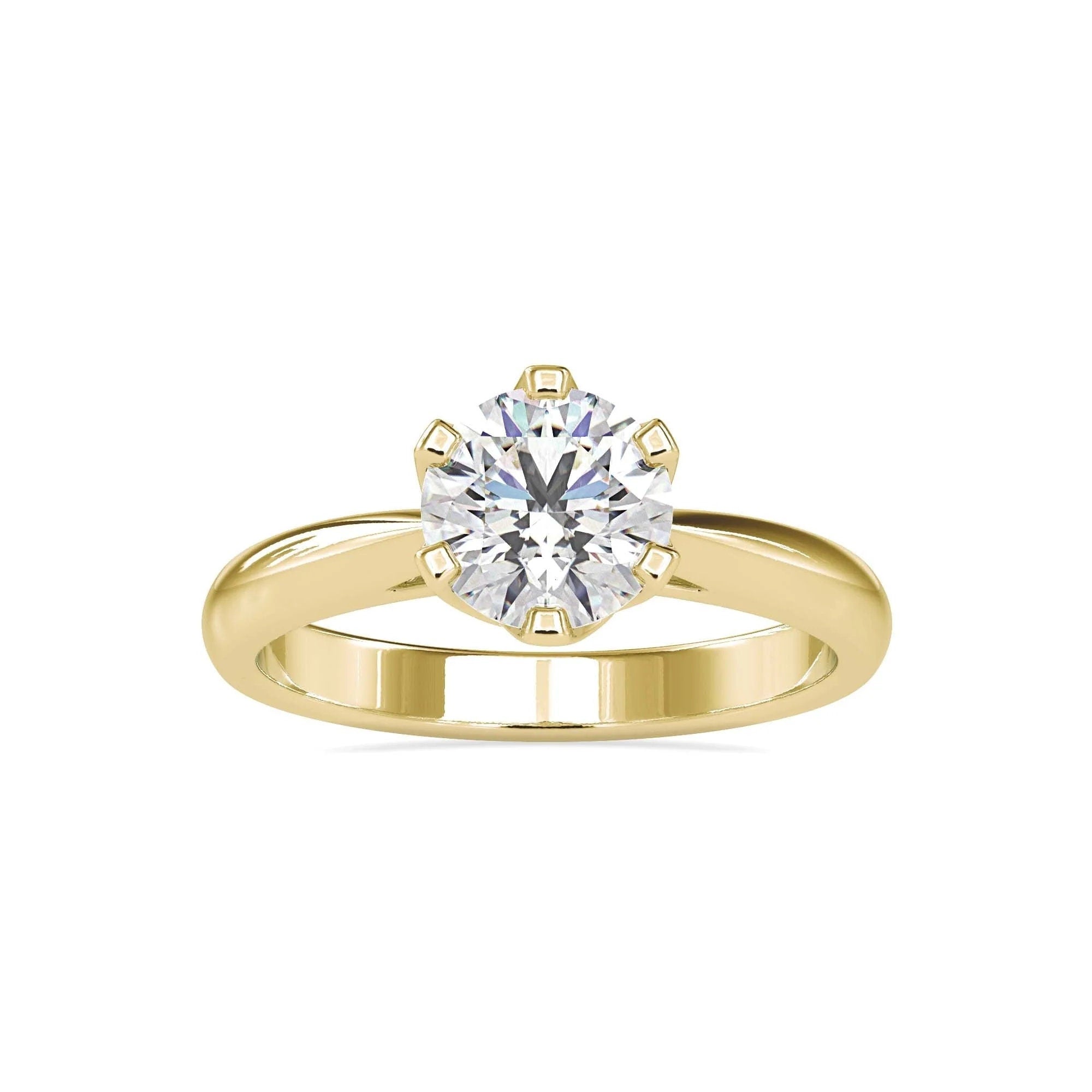 IGI Certified 1.30 Ct Lab-Grown Diamond Solitaire Engagement Ring – 14K Real Gold Wedding & Anniversary Ring