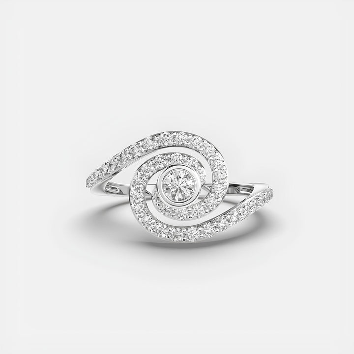 Elegant Half Eternity Wedding Band EF VS/SI Lab-Grown Diamonds in 14K Gold Engagement Ring