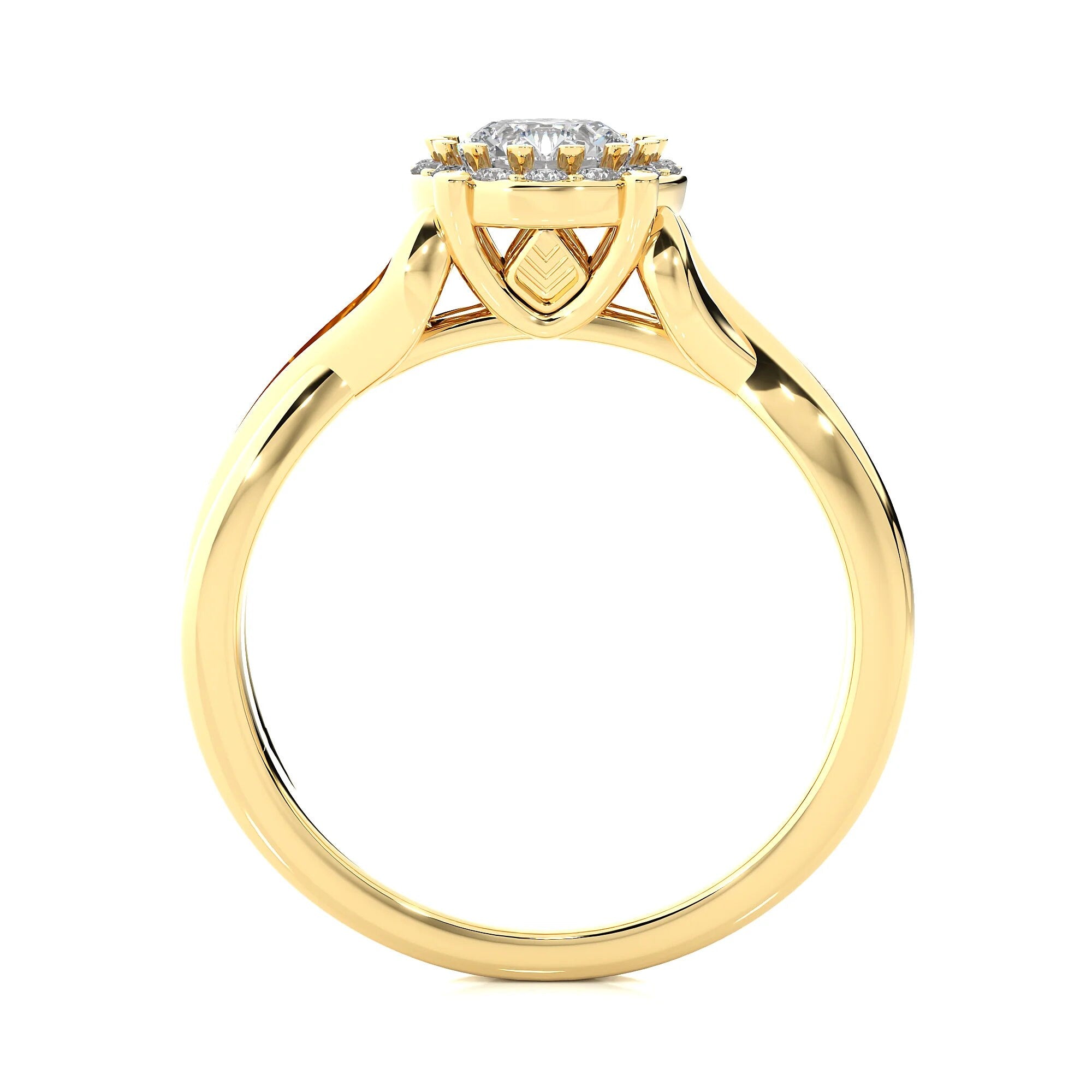 IGI Certified 1.00 Ct EF VS/SI Lab-Grown Diamond Infinity Engagement Ring 14K Real Gold