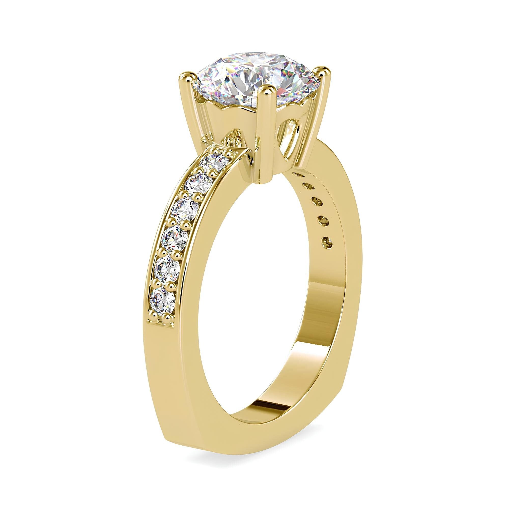 Elegant Wedding Ring: 0.25 - 2.00 Ct IGI Certified Lab Grown Diamond Solitaire Engagement Ring in 14K Real Gold