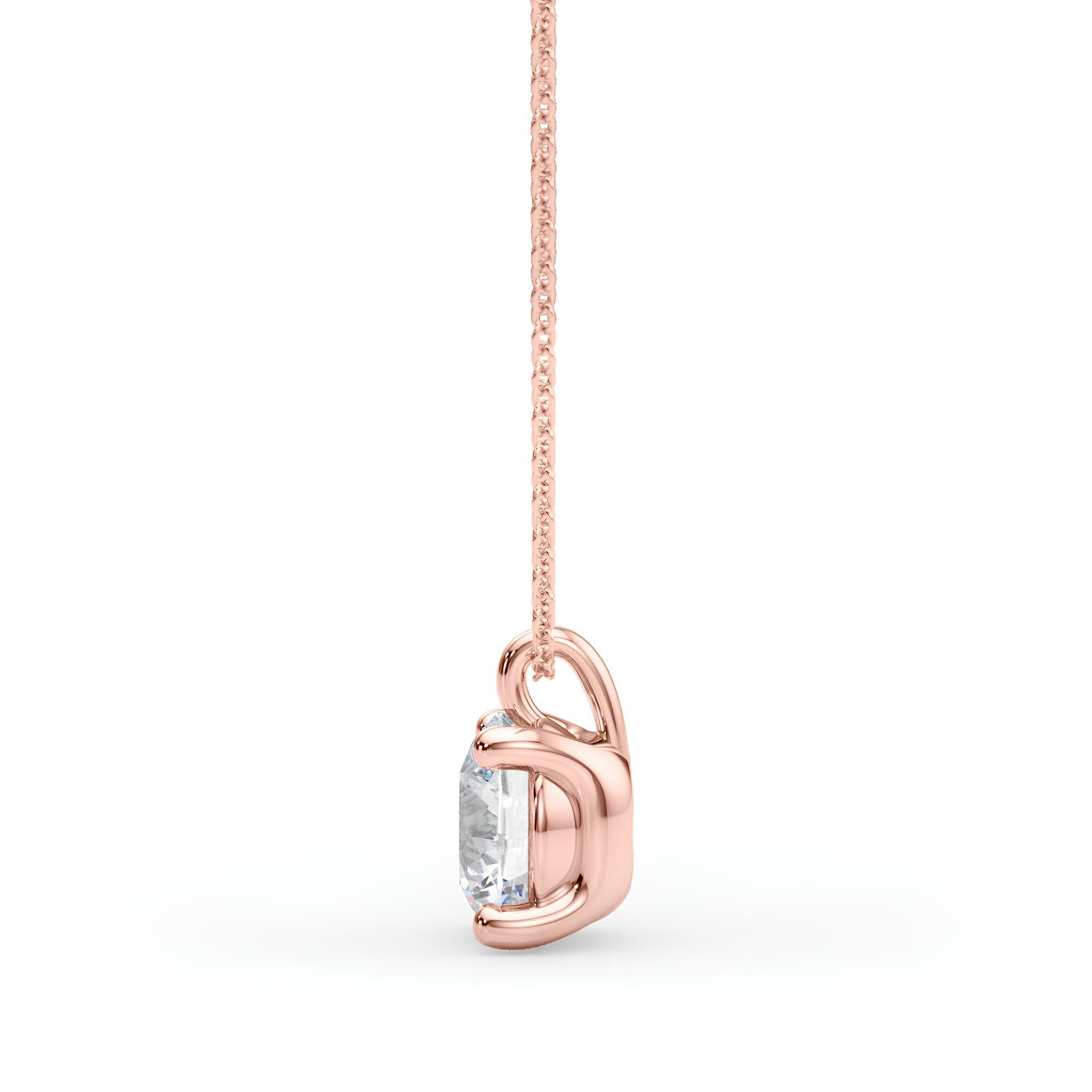 0.25 to 2.00 CTW Lab-Grown Round Diamond Pendant Necklace IGI Certified EF VS/SI 14K Gold Anniversary Gift for Her or Wife