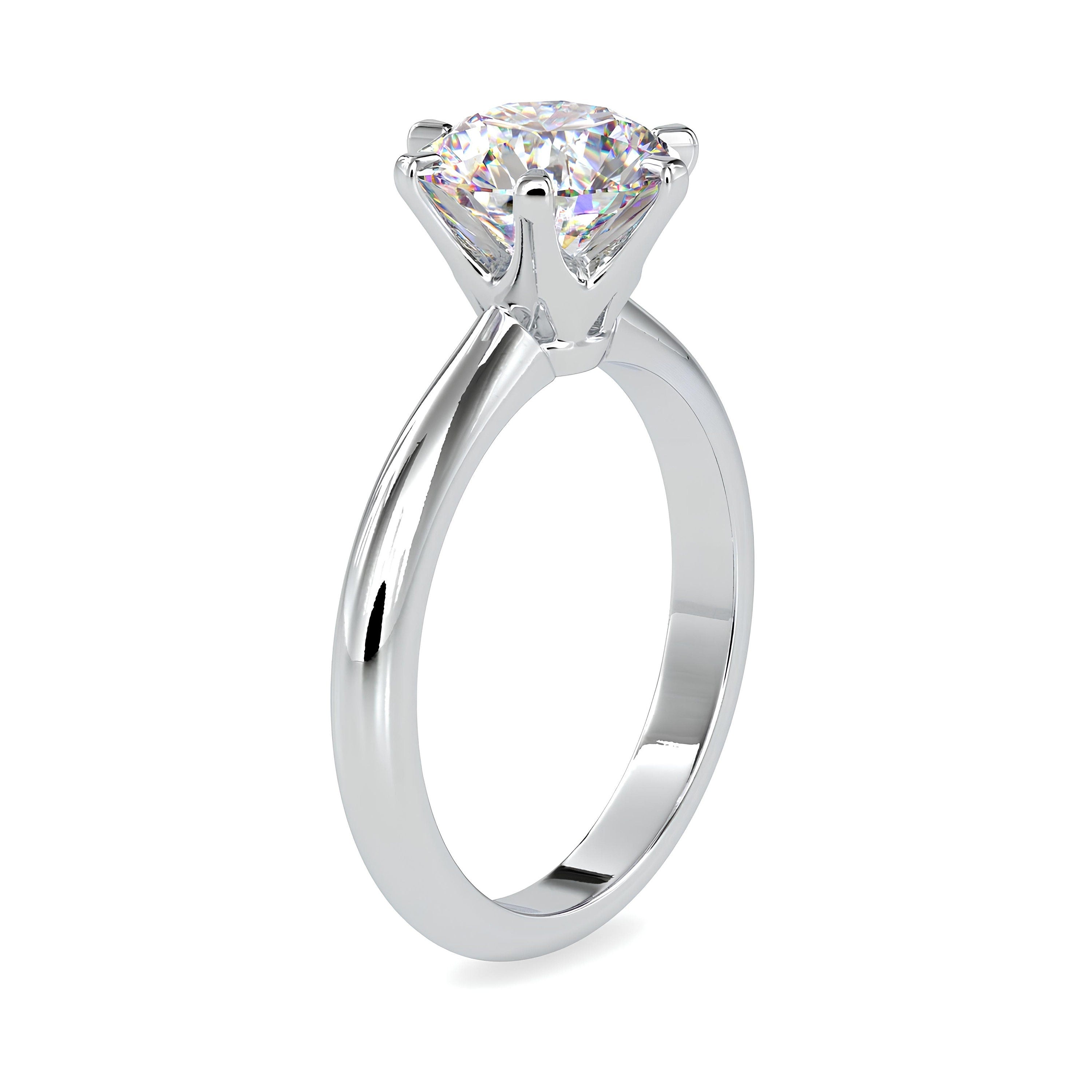 Sparkling Love in Style: IGI Certified EF VS/SI Lab-Grown Diamond Solitaire Engagement Ring in 14K Gold