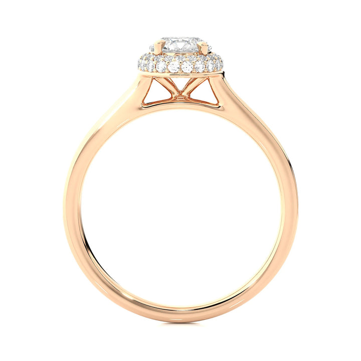 1.00 CT IGI Certified Lab Grown Diamond Double Halo Engagement Ring / EF VS/SI Diamond / 14K Solid Gold Wedding & Anniversary Ring