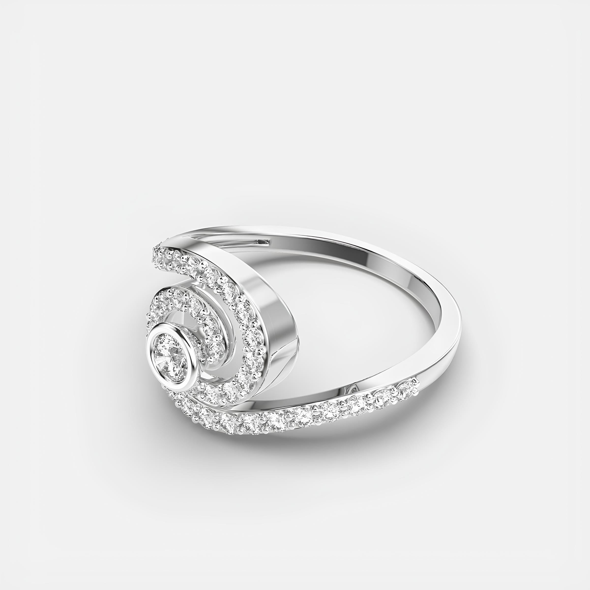 Elegant Half Eternity Wedding Band EF VS/SI Lab-Grown Diamonds in 14K Gold Engagement Ring