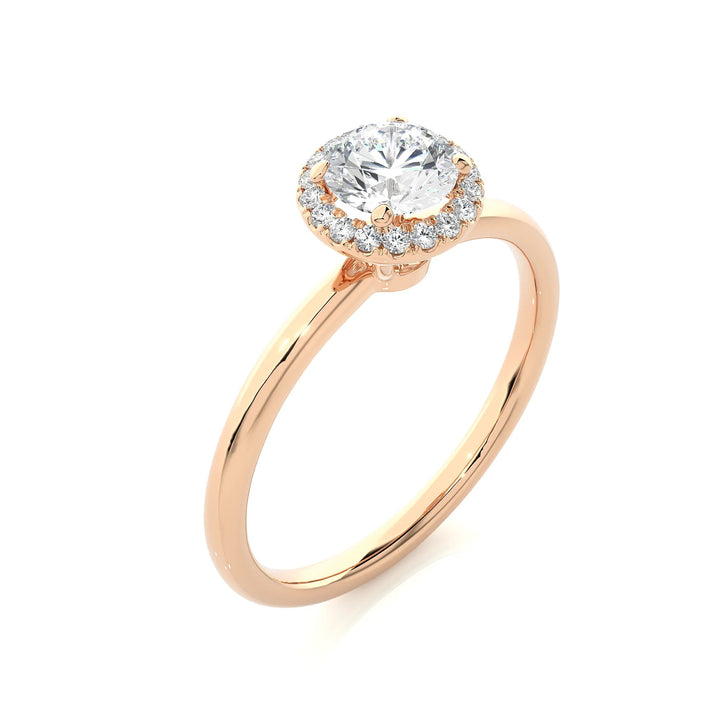 Dazzling 1.00 CTW EF VS/SI Certified Lab Grown Diamond Halo Engagement Ring in 14K Gold |