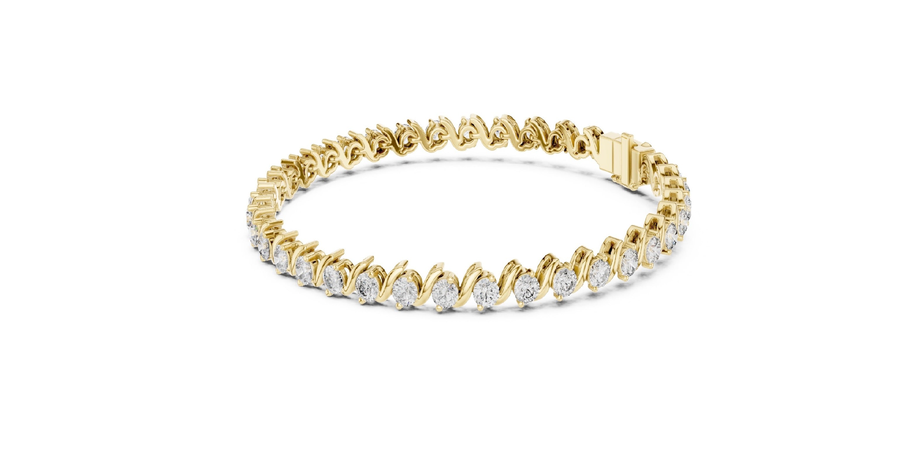 3.6 CT EF VS/SI Lab Grown Round Cut Diamond Tennis Wedding Bracelet For Women's 14K White Gold