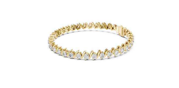3.6 CT EF VS/SI Lab Grown Round Cut Diamond Tennis Wedding Bracelet For Women's 14K White Gold