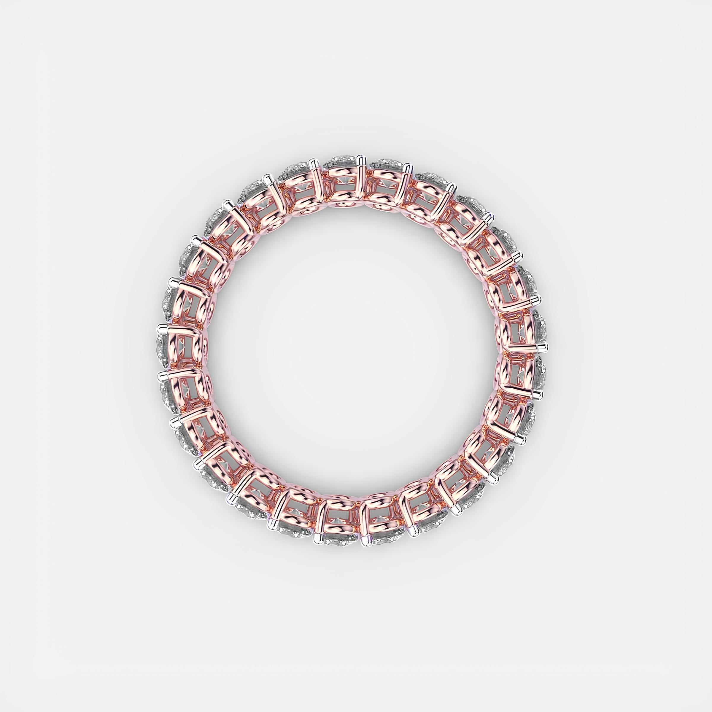 Round EF Lab-Created Diamond Full Eternity Wedding Band – 14K Solid Gold