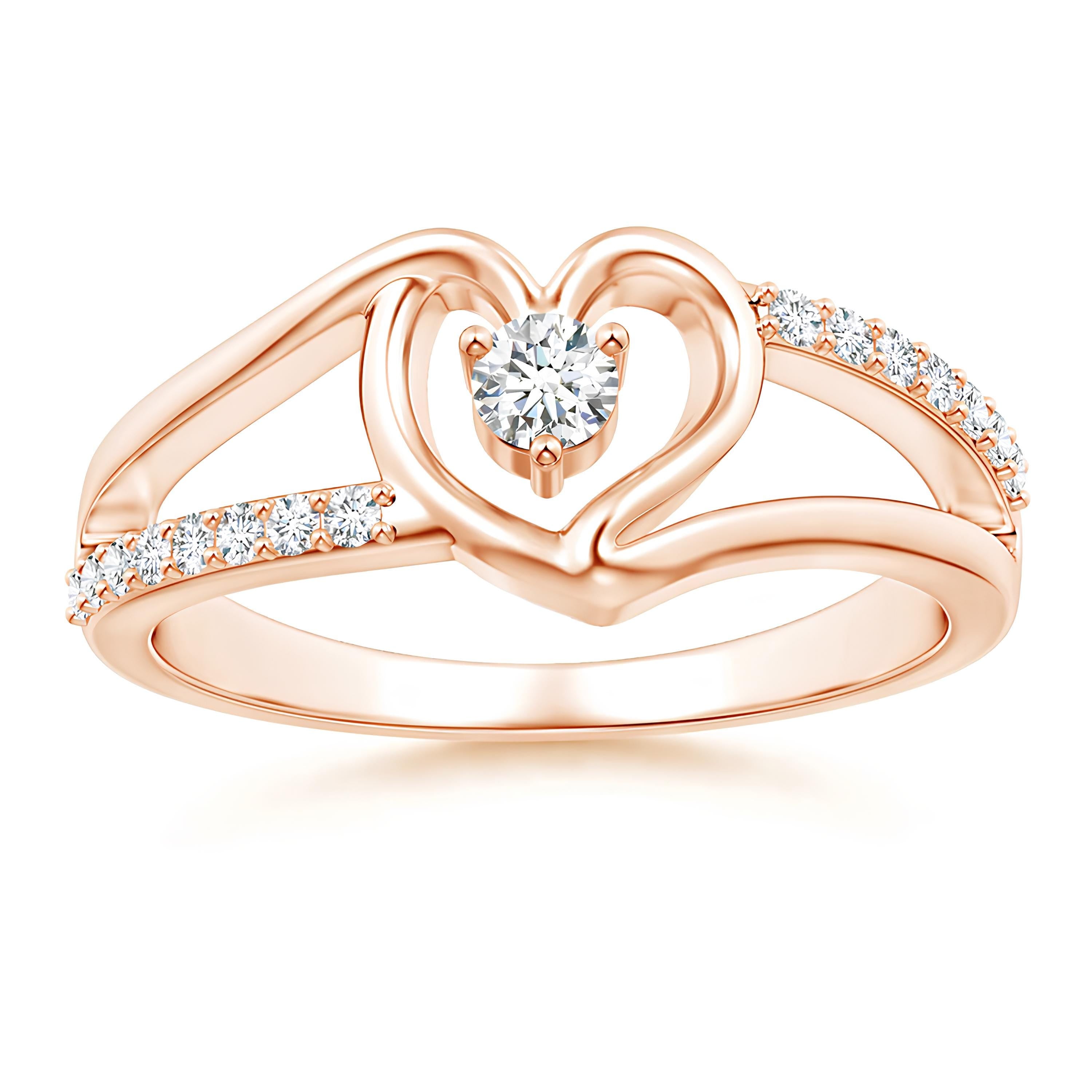 0.50 Ct Heart-Shaped Solitaire Engagement Ring IGI Certified EF VS/SI Lab-Grown Diamond in 14K Gold or Platinum Romantic Wedding Ring Gift