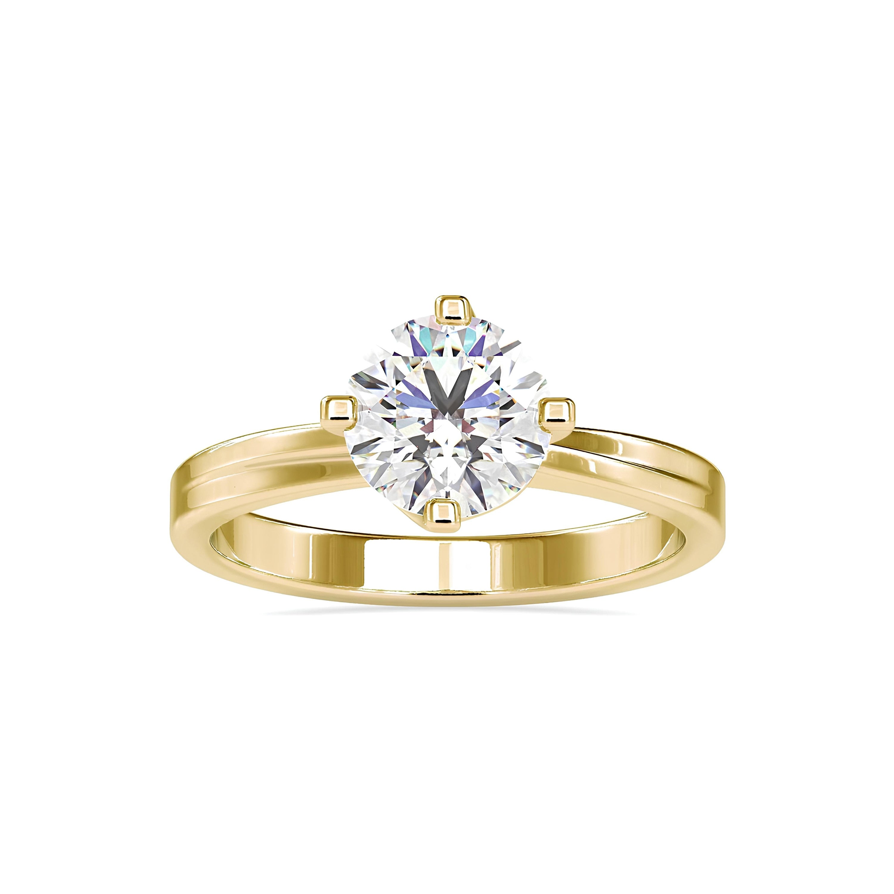 IGI Certified Lab-Grown Diamond Solitaire Engagement Ring – 0.25 to 2.00 Ct EF VS/SI Diamond in 14K Real Gold – Elegant Anniversary or Gift Ring