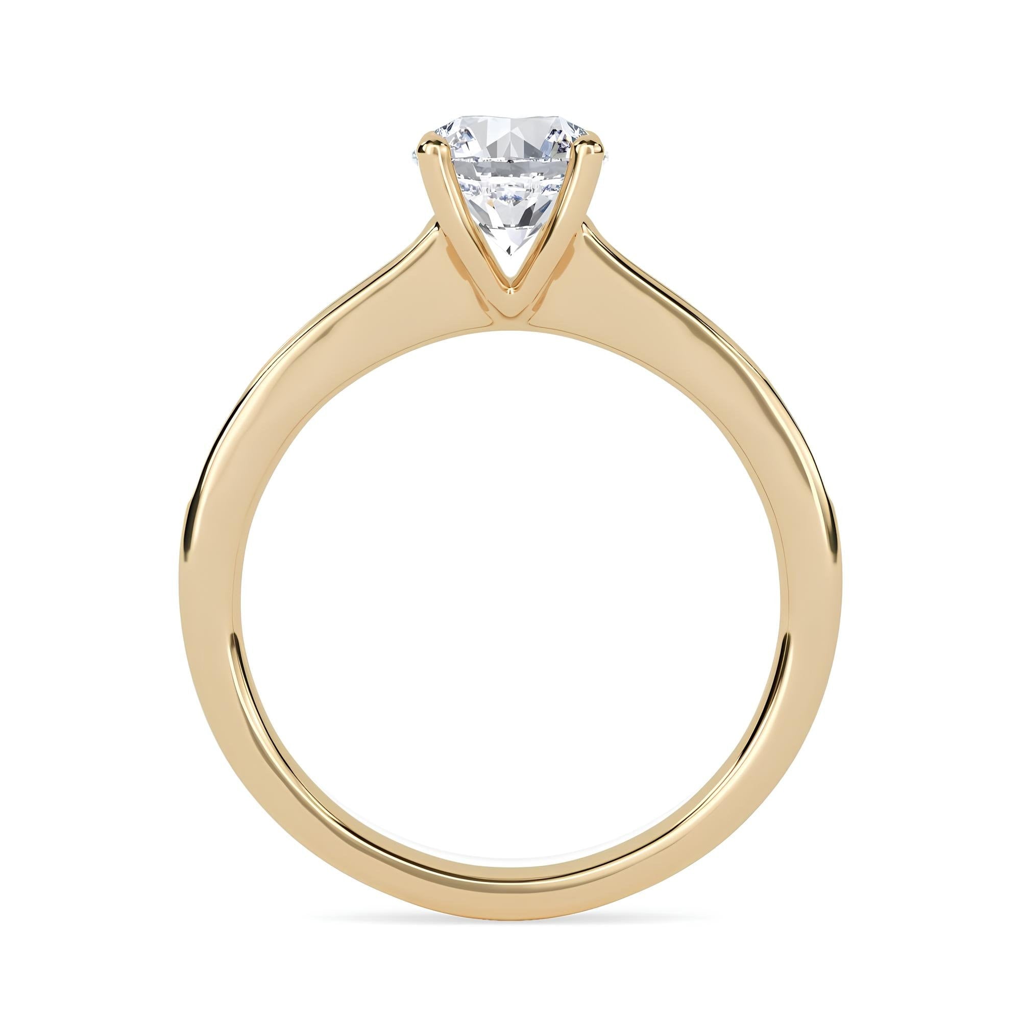 1.00 TCW Round Cut EF VS/SI Lab-Grown Diamond Ring – Platinum Engagement or Wedding Band for Women, Anniversary Gift