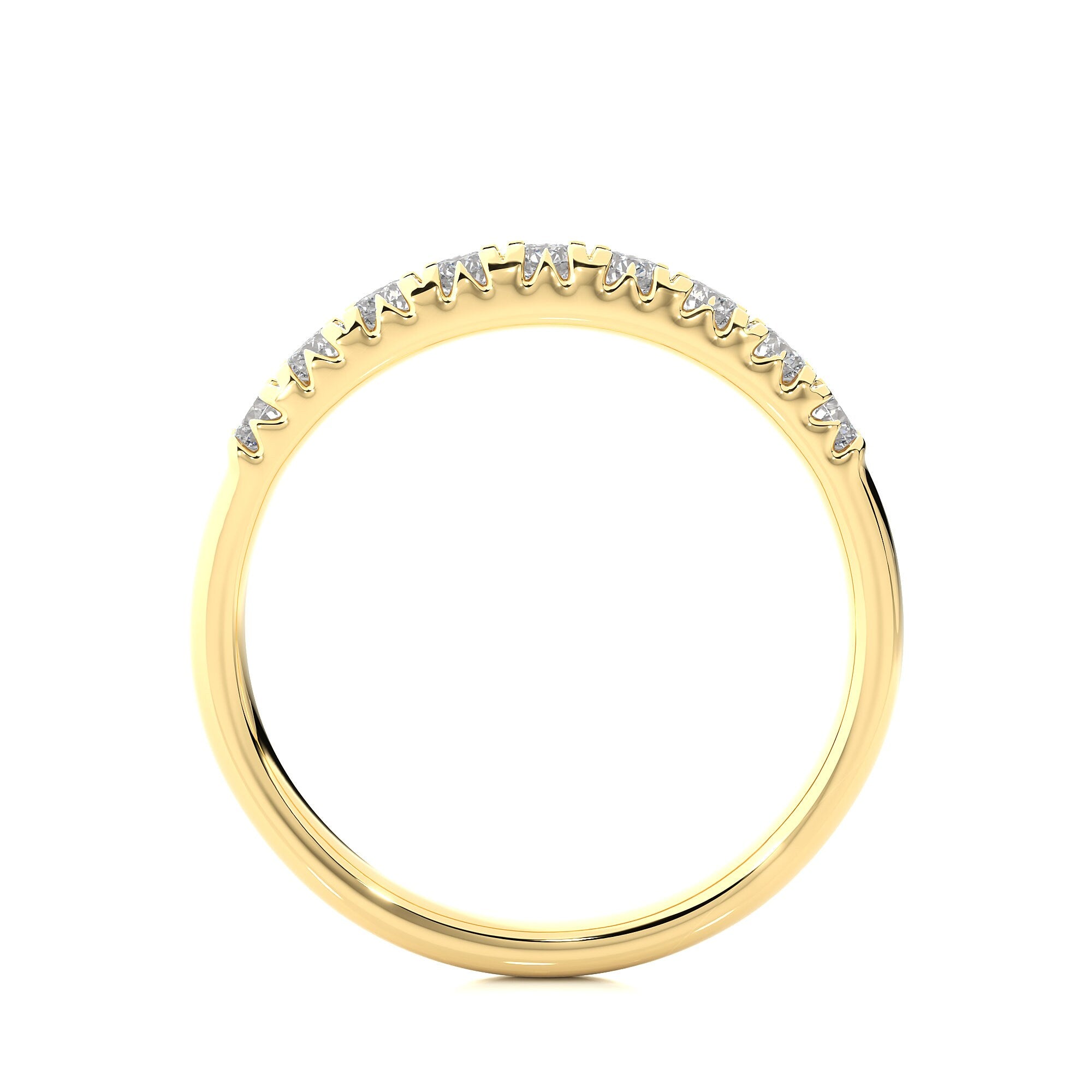 2.50mm EF VS/SI Lab-Grown Round Brilliant Diamond 14K Gold Eternity Band – Pavé-Set Stackable Wedding Ring