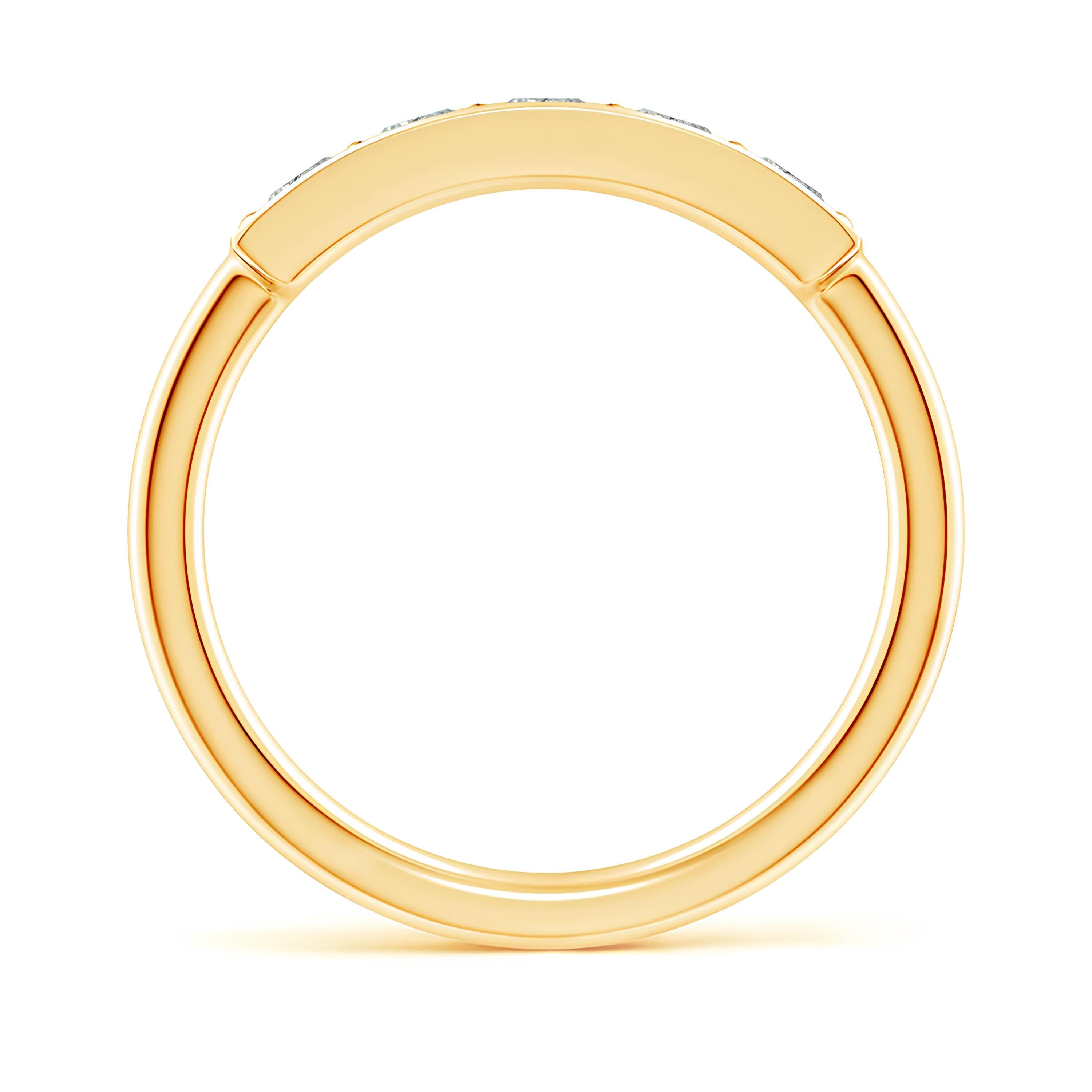 Diamond Bar Ring – EF VS/SI Lab-Created Diamonds in Solid 14K Gold | Women’s Half Eternity Engagement or Wedding Band