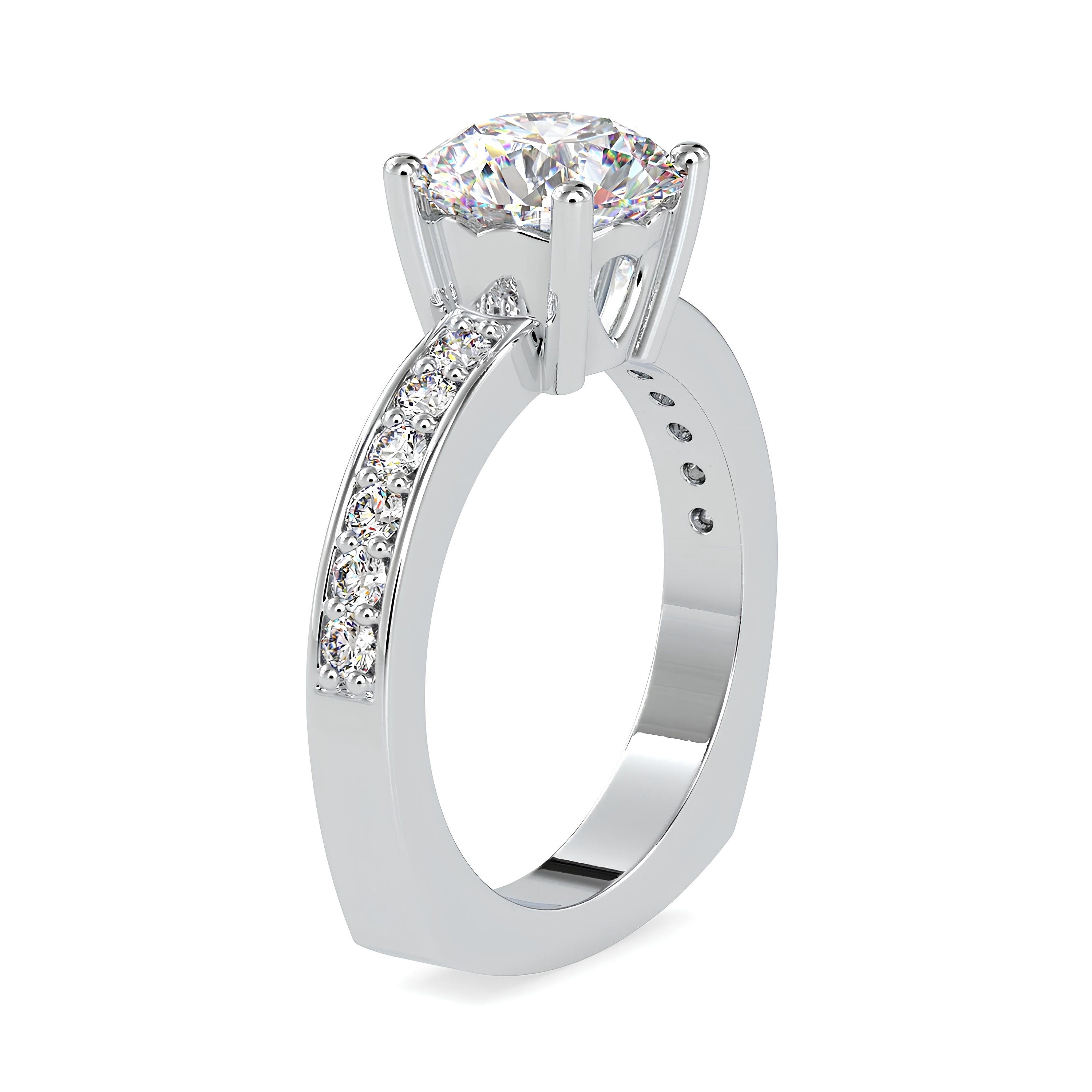 Elegant Wedding Ring: 0.25 - 2.00 Ct IGI Certified Lab Grown Diamond Solitaire Engagement Ring in 14K Real Gold