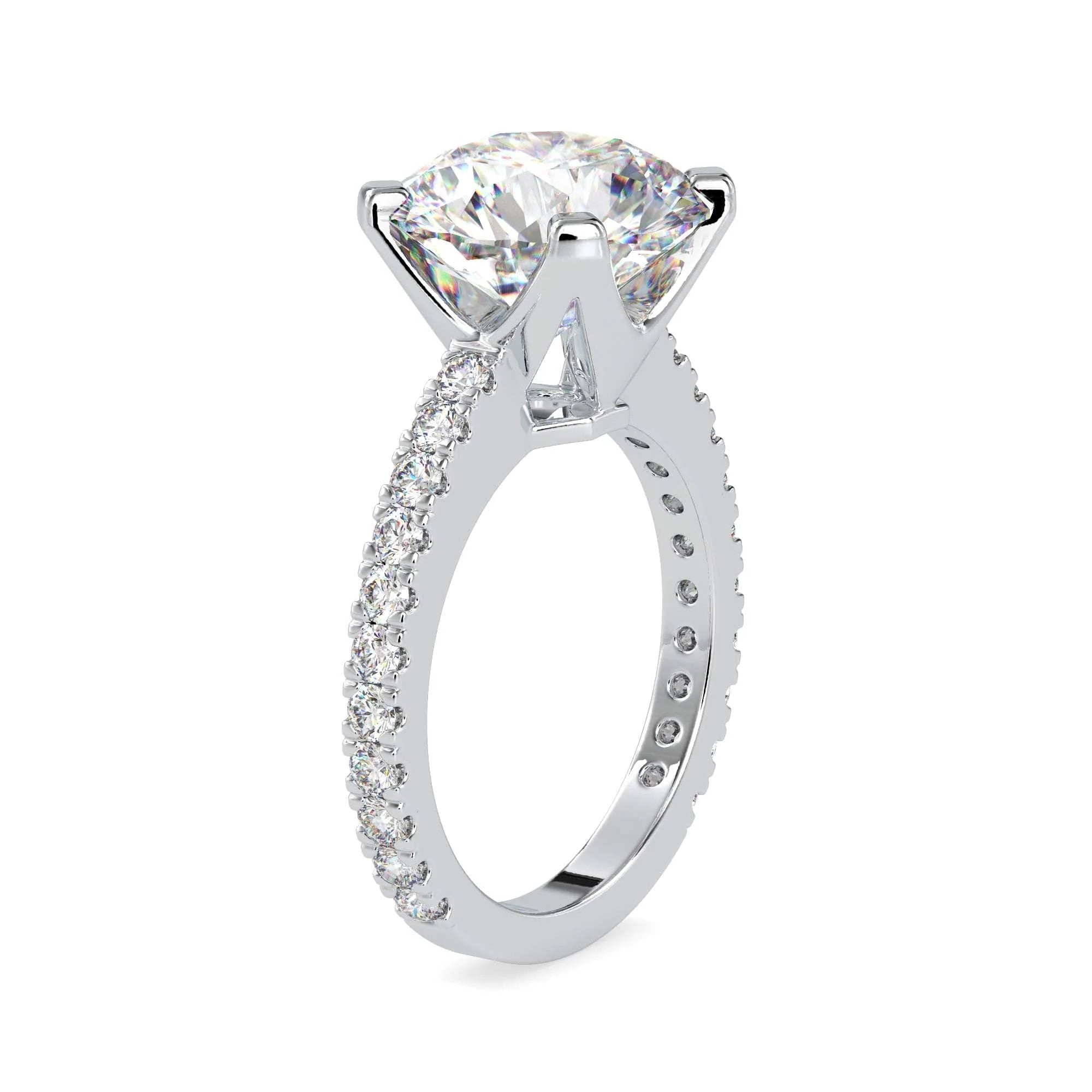 Certified 2.00 CT Lab-Grown Diamond Solitaire Engagement Ring – 14K Solid Gold with Conflict-Free EF VS/SI Diamonds