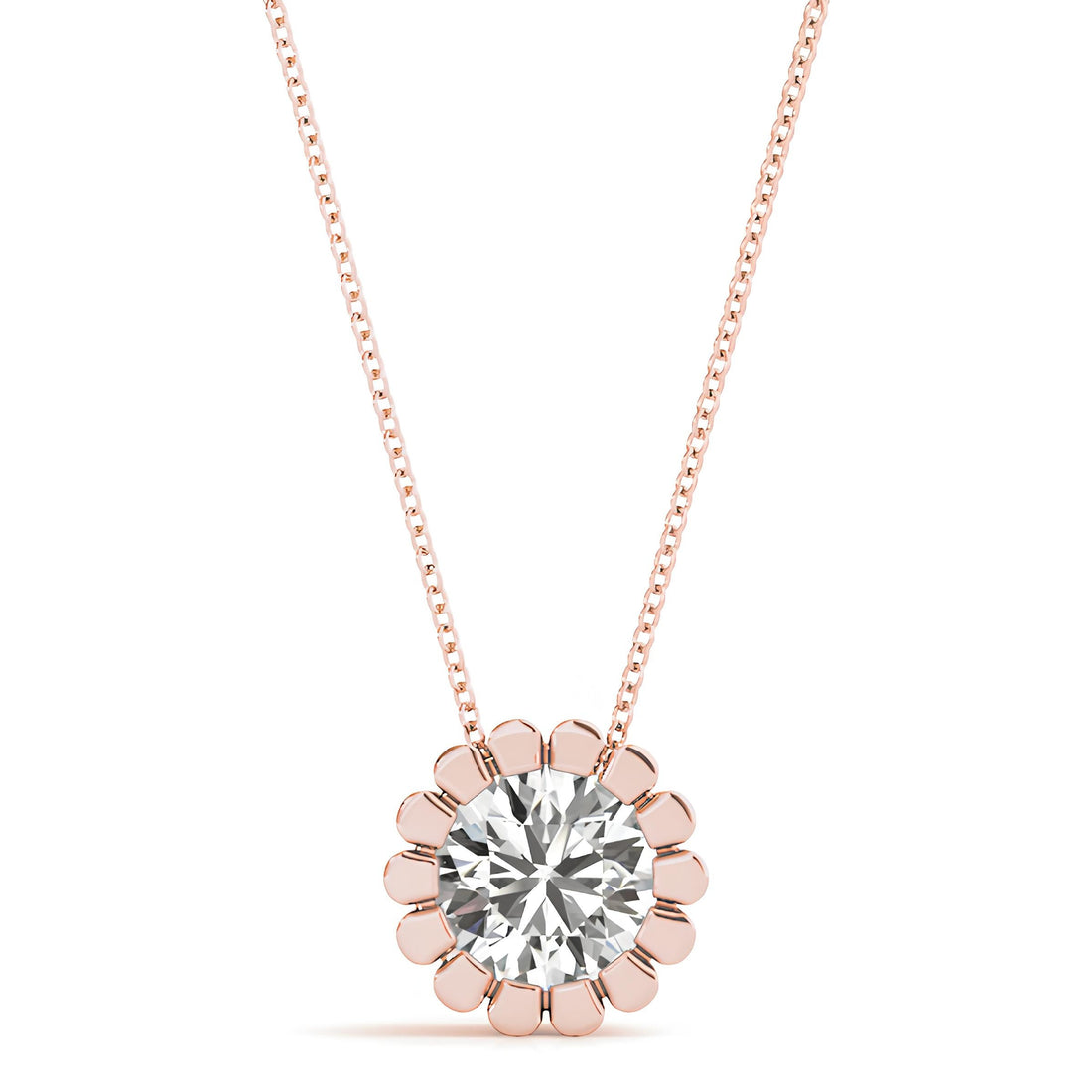 0.25 to 2.00 Ctw Lab Grown Round Diamond Pendant Necklace, IGI Certified Diamond Pendant, Anniversary Gift, Gift for Daughter, Wife & Mother