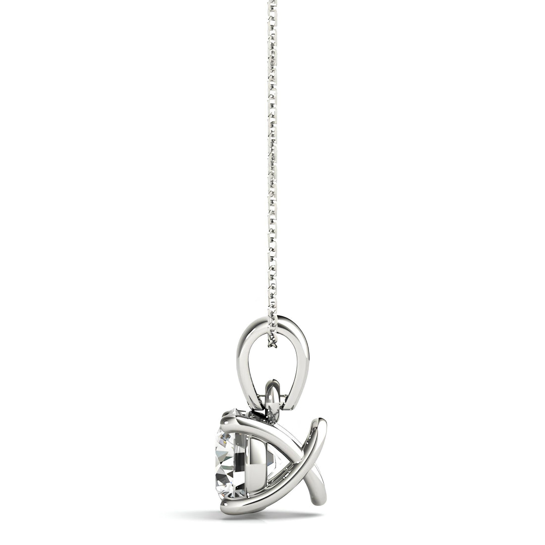 0.50 to 2.00 Ctw Lab Grown Round Certified Diamond Pendant