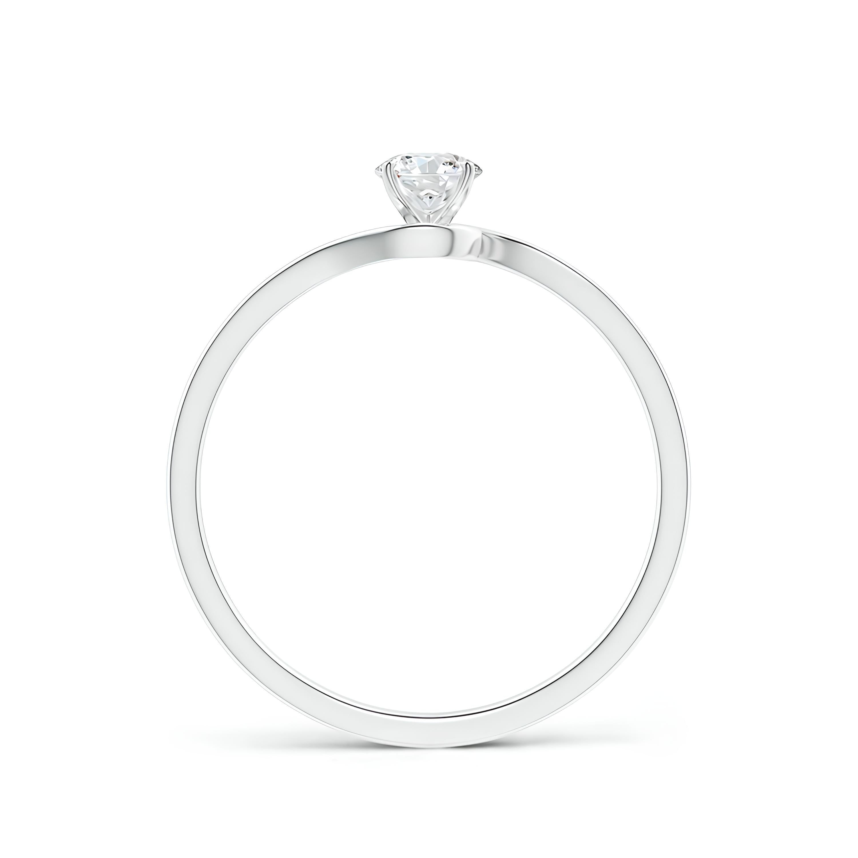 Certified Round Cut Lab-Grown EF VS/SI Diamond Solitaire Engagement Ring 14K Gold Wedding Band