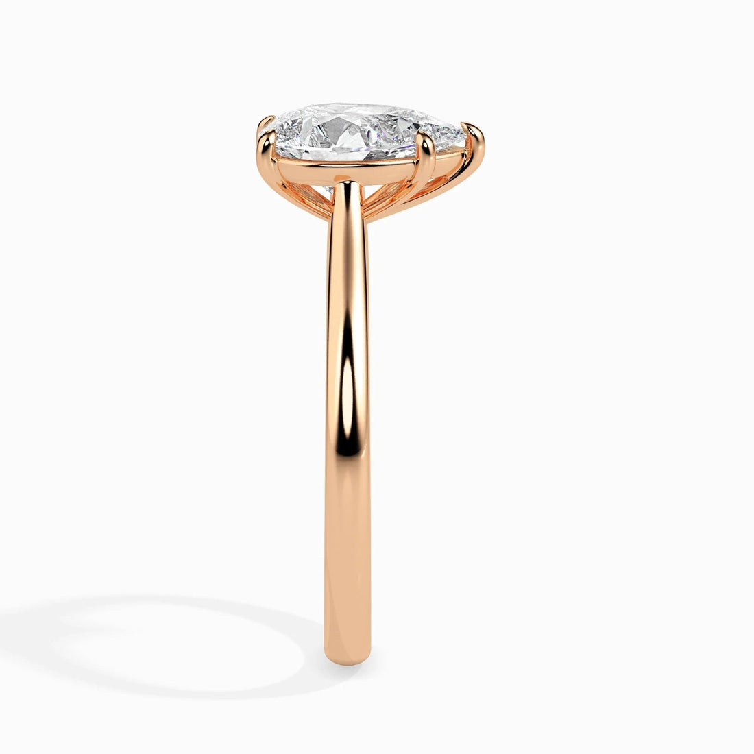 Certified 0.50 Ct Pear-Cut Lab-Grown Diamond Solitaire Engagement Ring – Conflict-Free VS/SI Diamond Set in 14K Real Gold