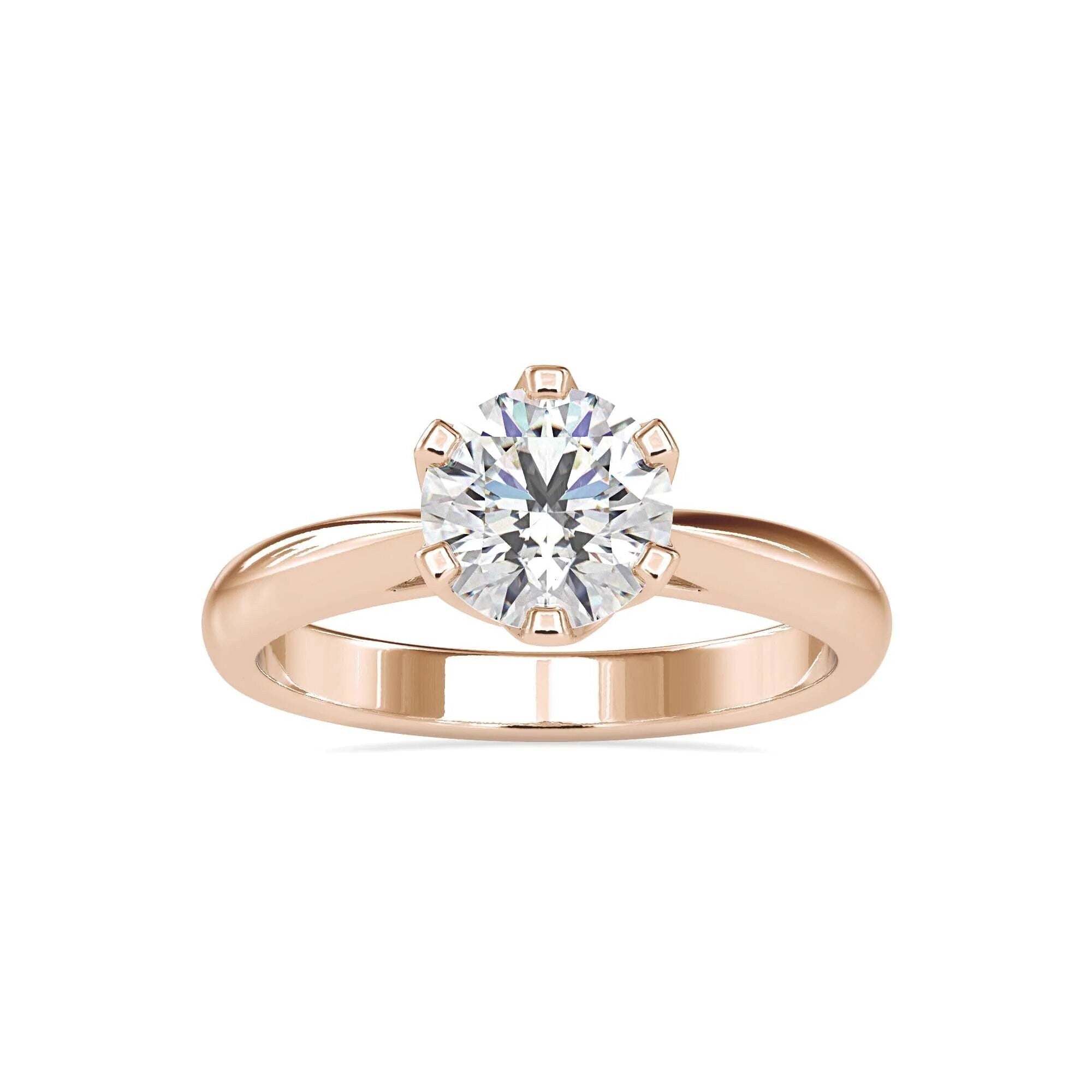 IGI Certified 1.30 Ct Lab-Grown Diamond Solitaire Engagement Ring – 14K Real Gold Wedding & Anniversary Ring