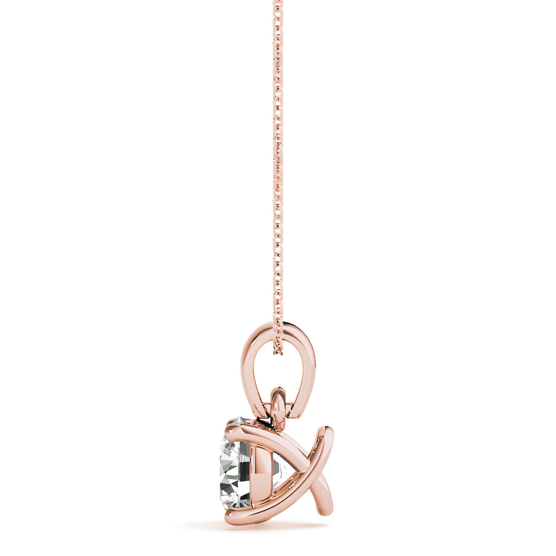 0.50 to 2.00 Ctw Lab Grown Round Certified Diamond Pendant