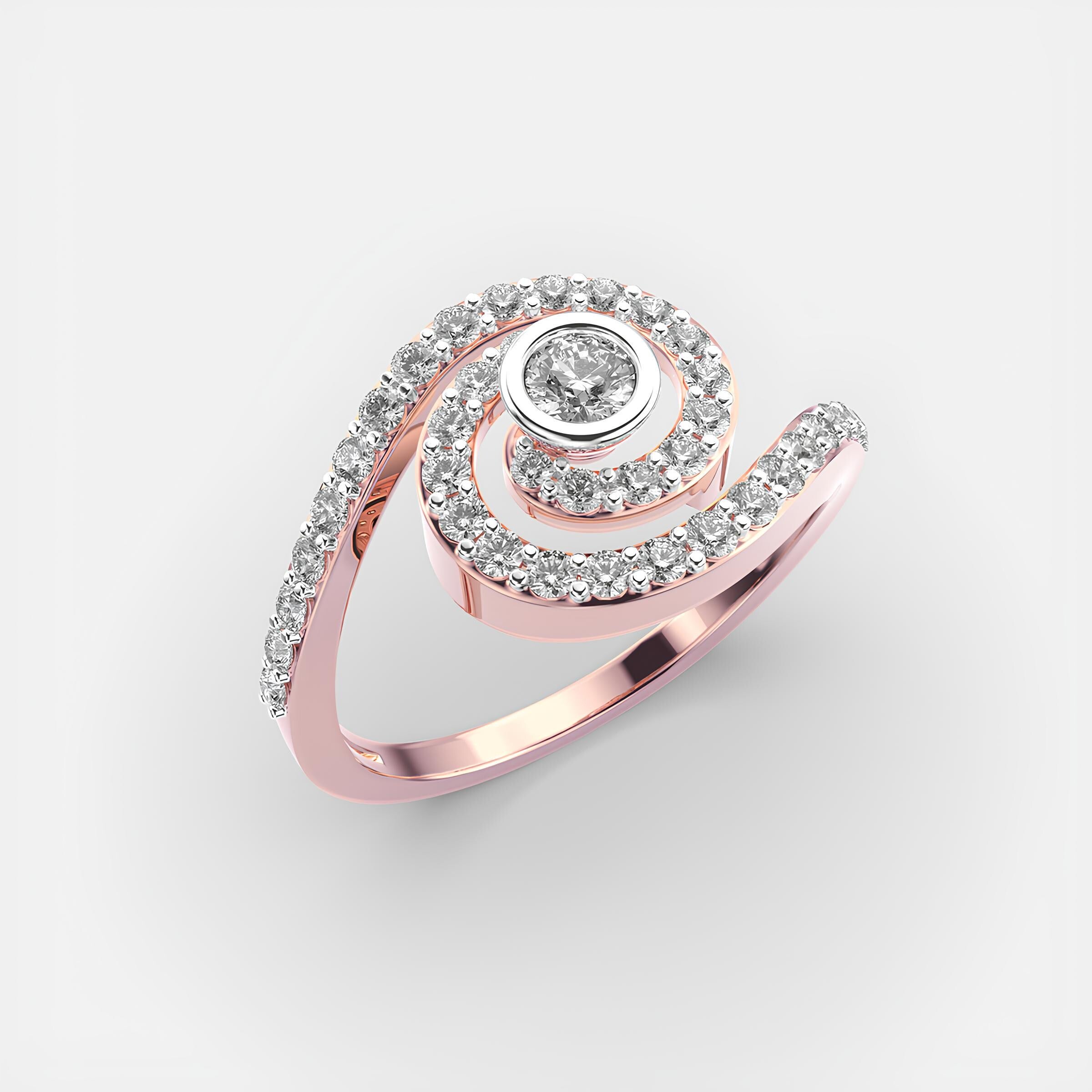 Elegant Half Eternity Wedding Band EF VS/SI Lab-Grown Diamonds in 14K Gold Engagement Ring