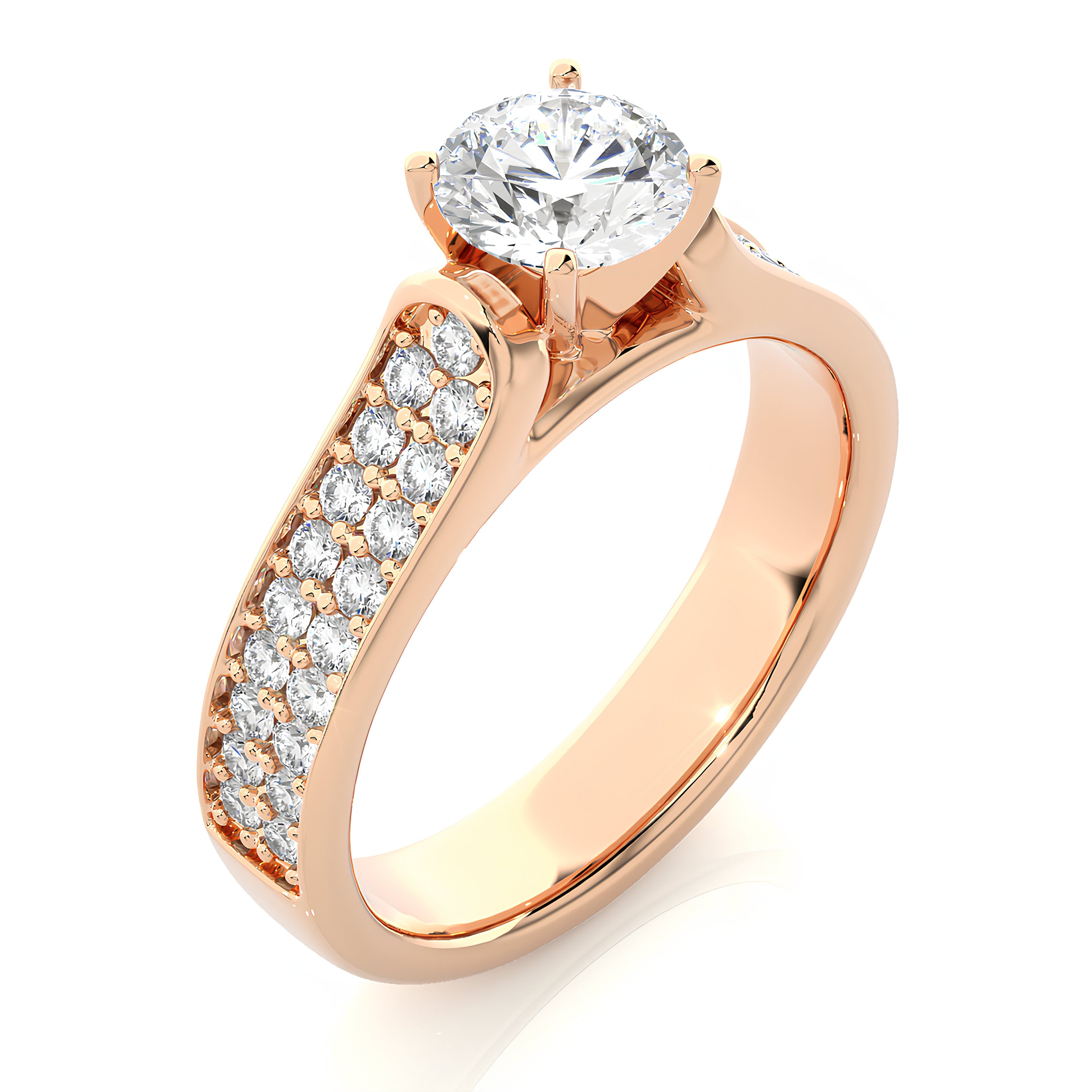 Vintage-Style Engagement Ring – 1.30 CT IGI Certified EF VS/SI Lab-Grown Diamond Solitaire | 14K Gold or Platinum Wedding Ring Gift